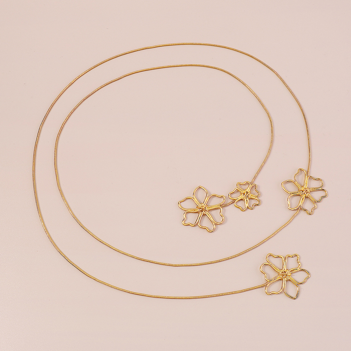 18K Gold-Plated Alloy Flower Necklace