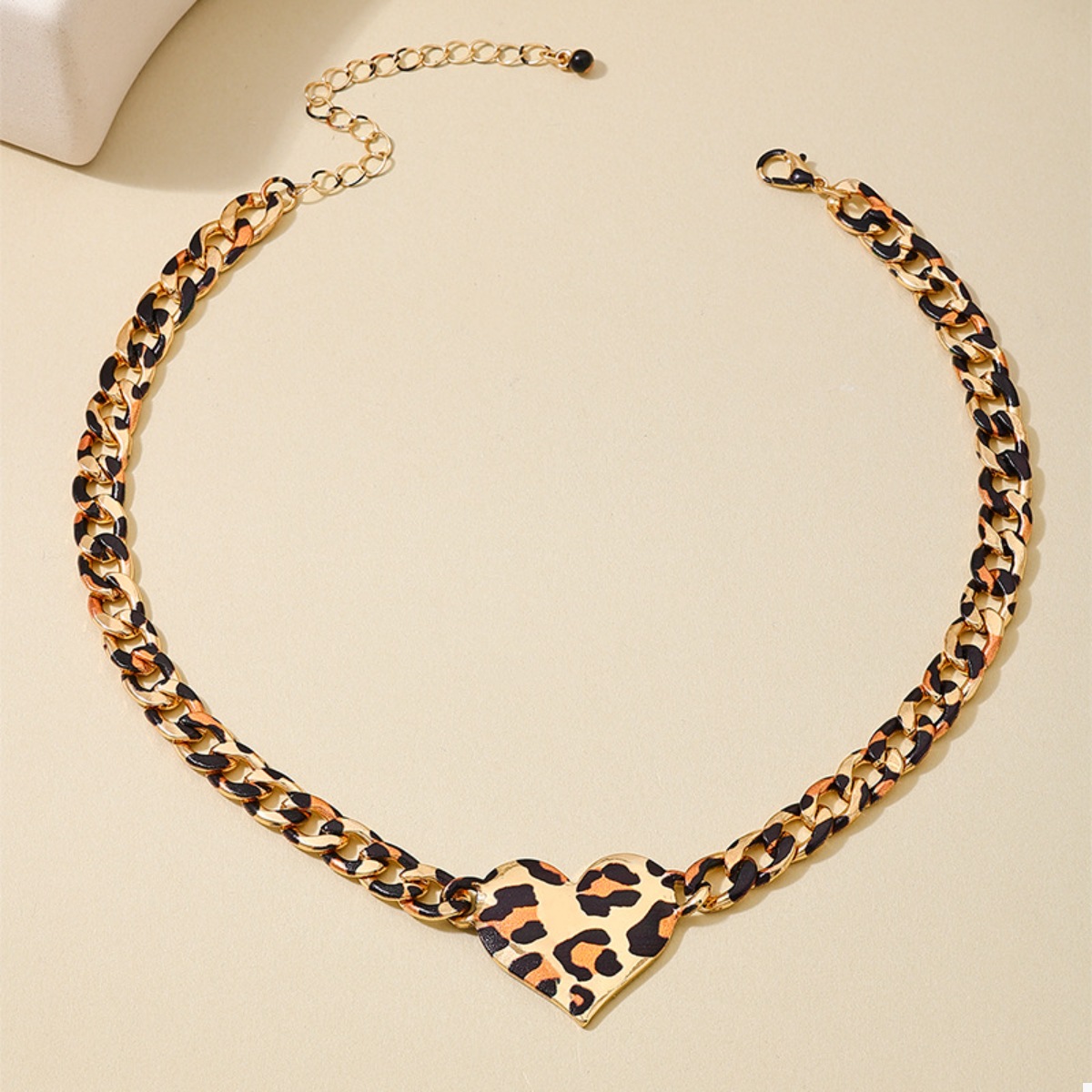 Leopard Heart Chain Necklace