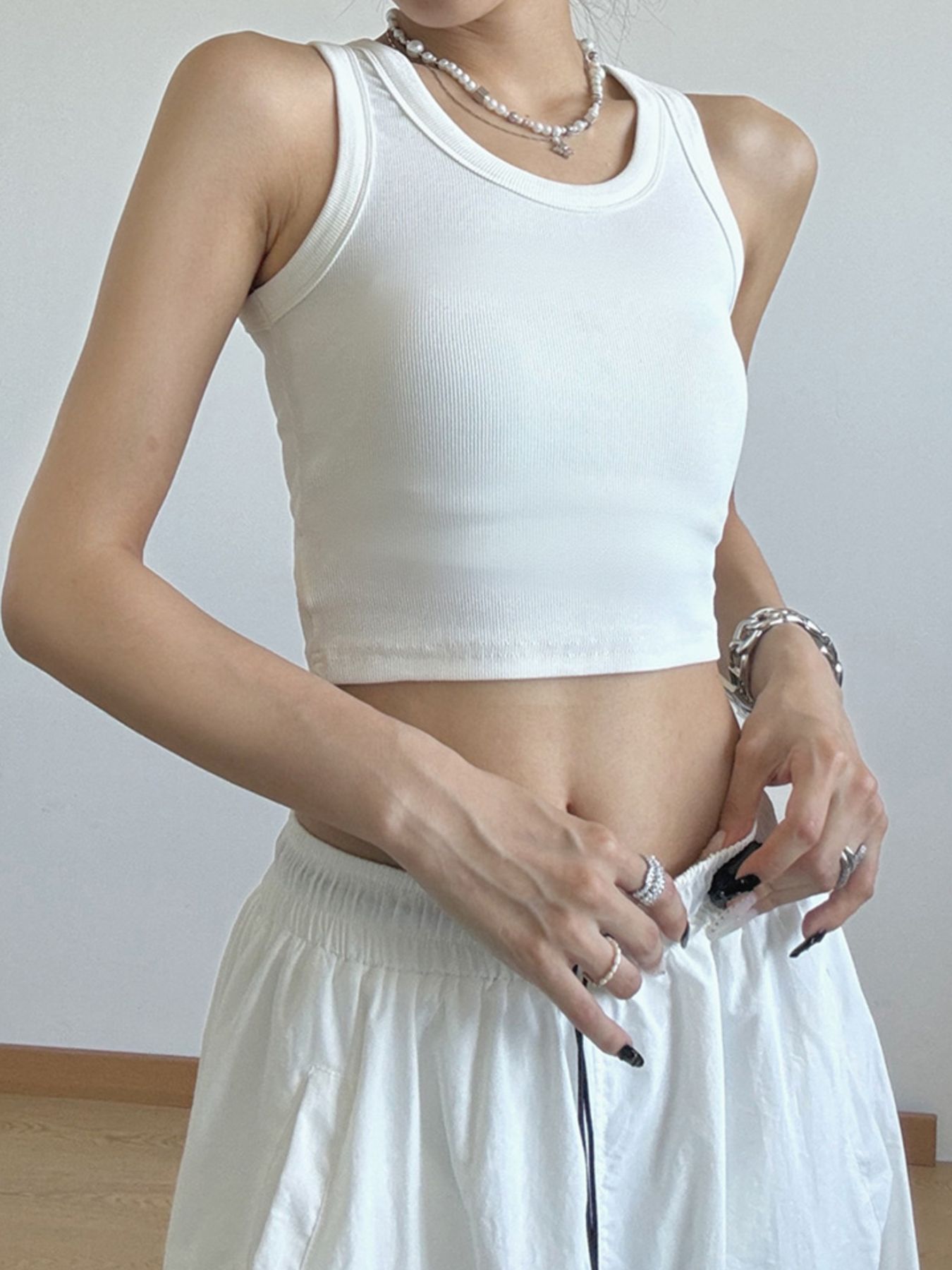 Ribbed Crop Tank Top