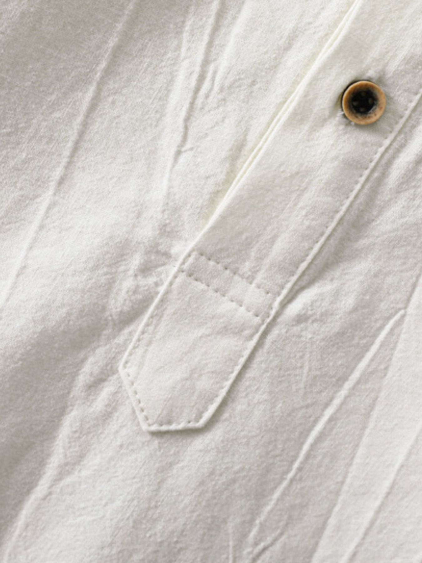 Men's Plus Size Button Front Long Sleeve Blouse