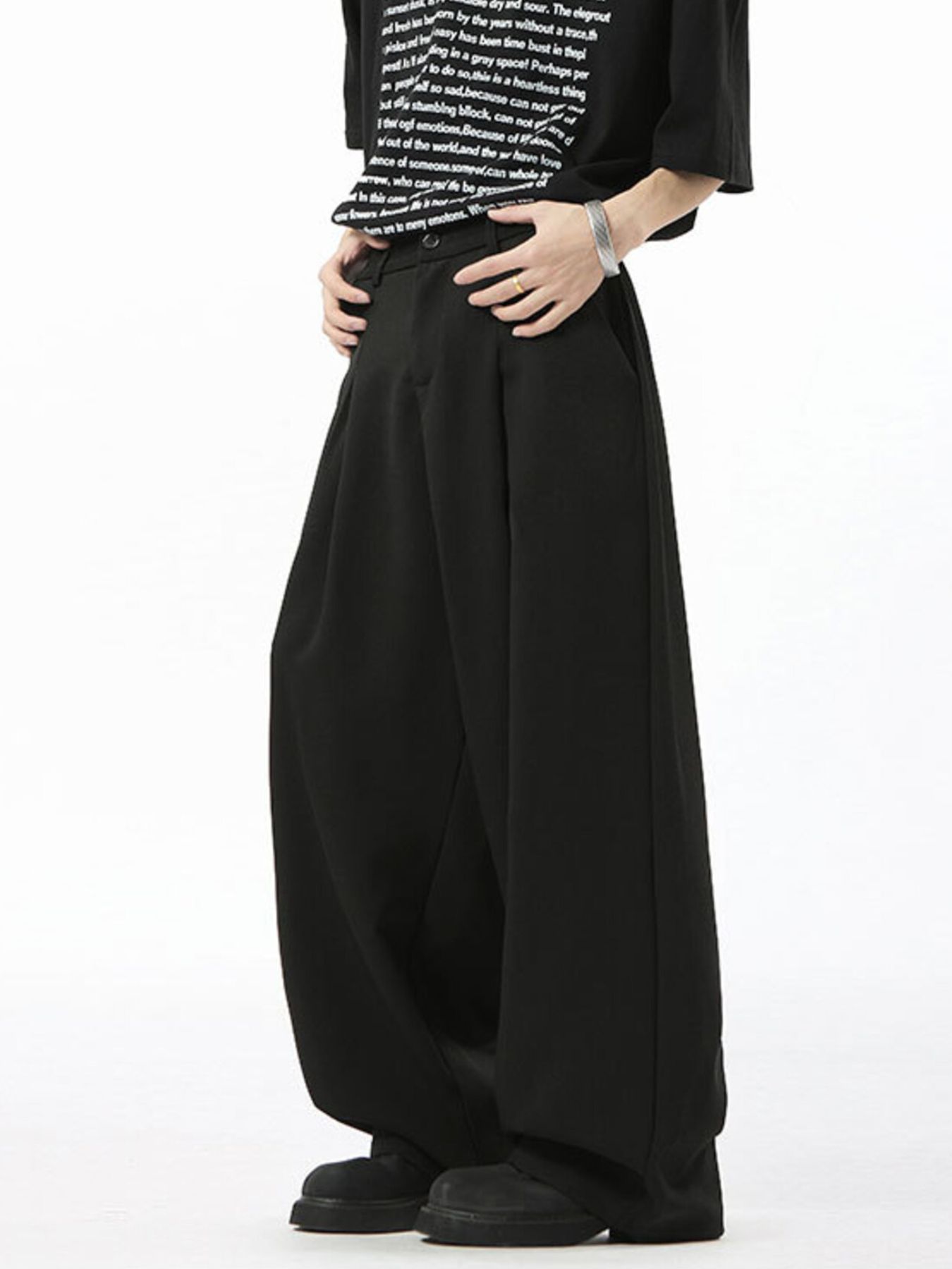 Men's Full Size Wide Leg Pants Plus Size