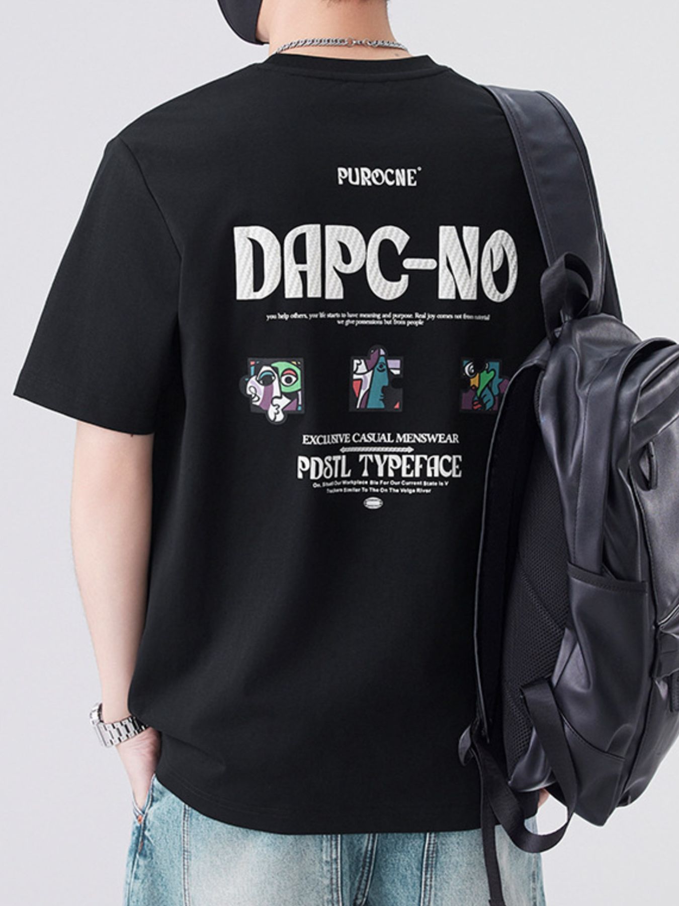 Men's Plus Size Round Neck Short Sleeve T-Shirt