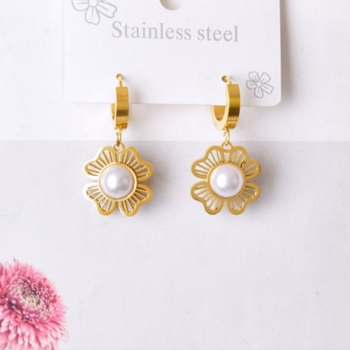 18K Gold-Plated Flower Jewelry Set