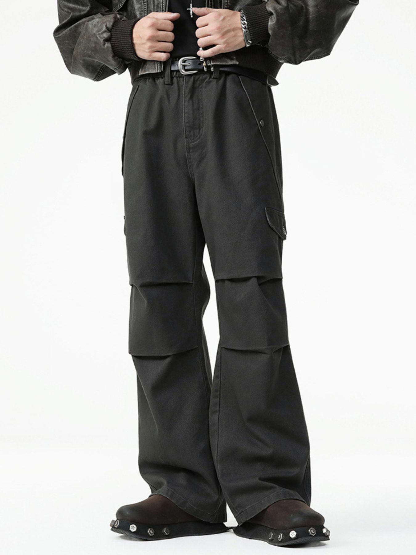 Men's Drawstring Wide Leg Pants