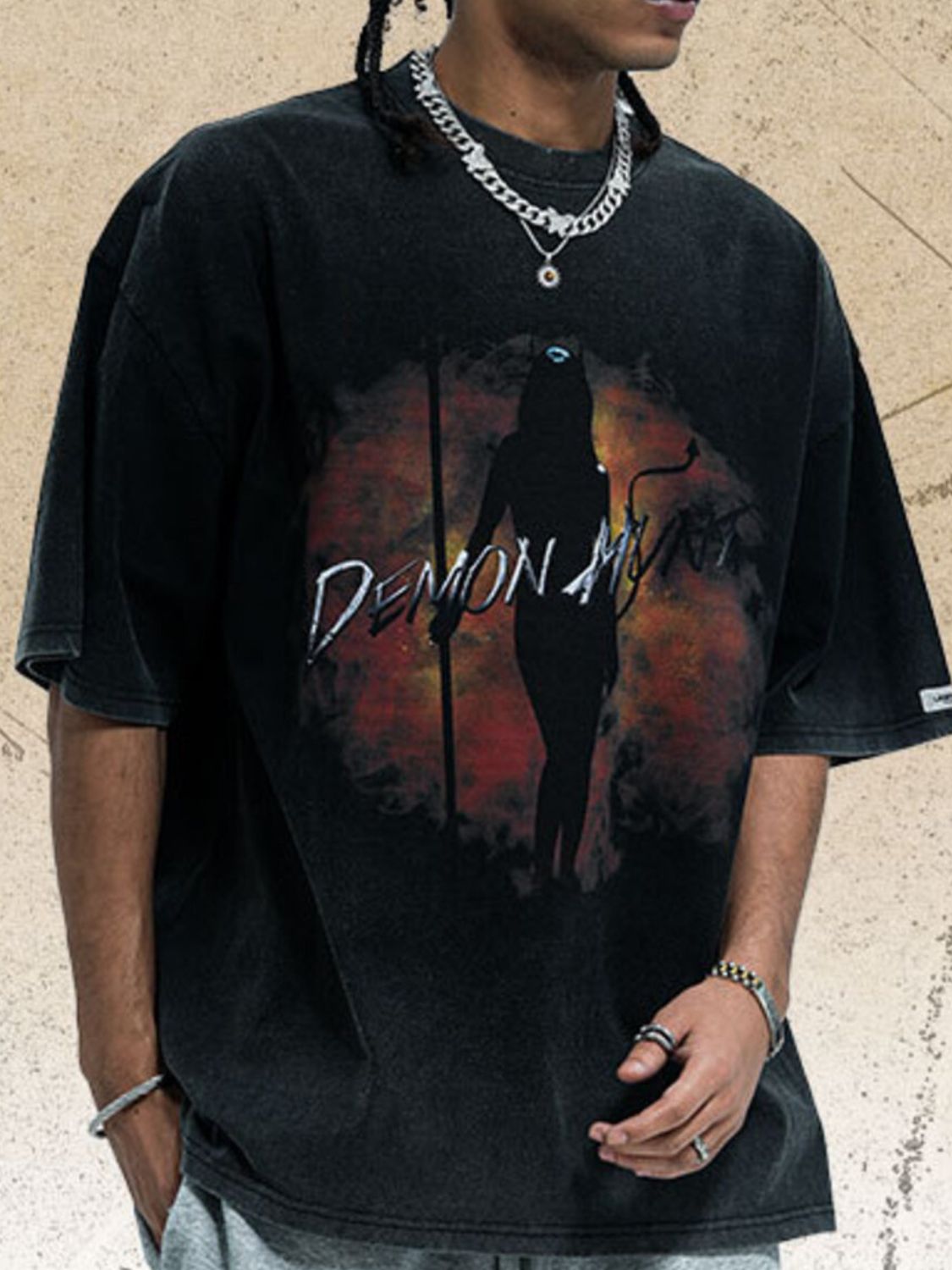 Men's Graphic Round Neck Half Sleeve T-Shirt