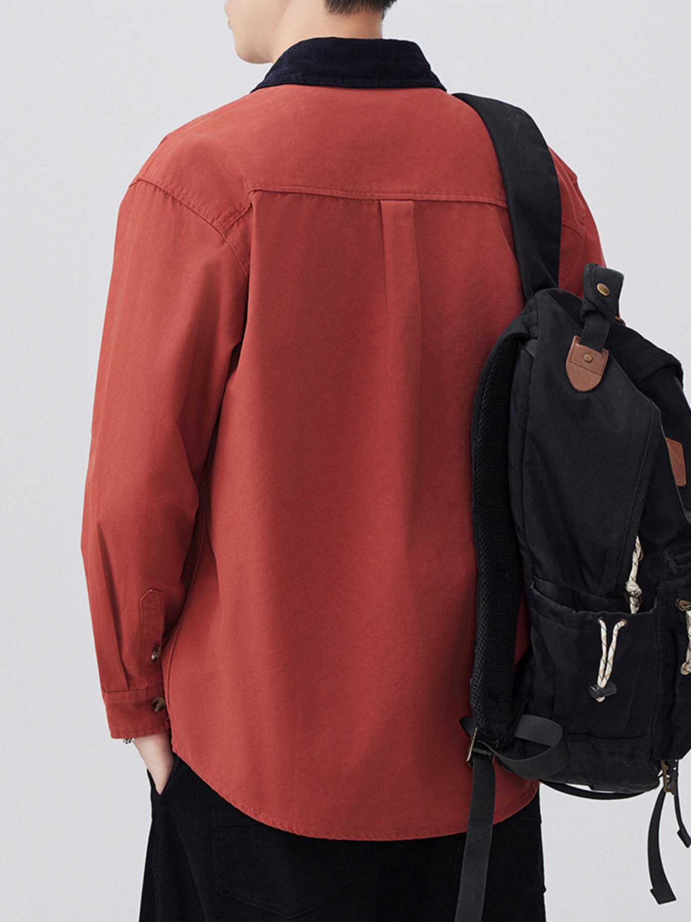 Men's Plus Size Button Up Long Sleeve Shirt