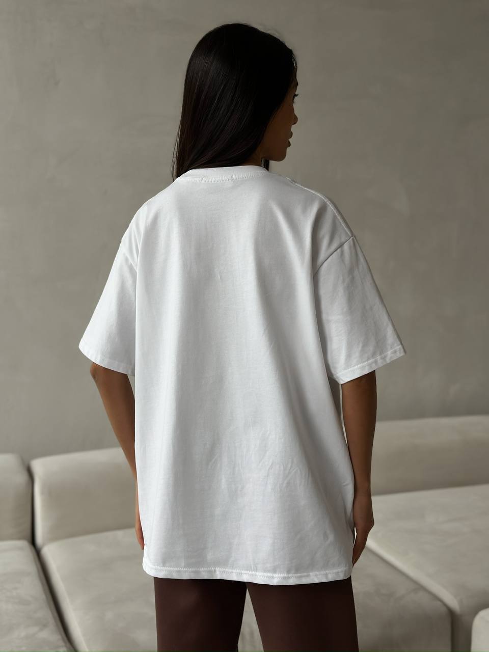 Bow Round Neck Oversized T-Shirt