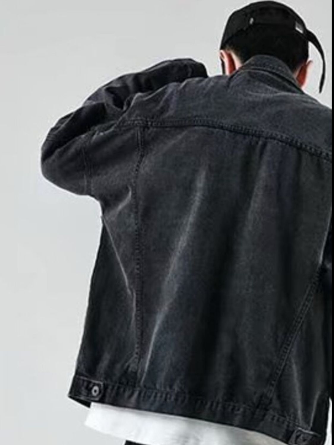 Men's Plus Size Button Up Denim Jacket