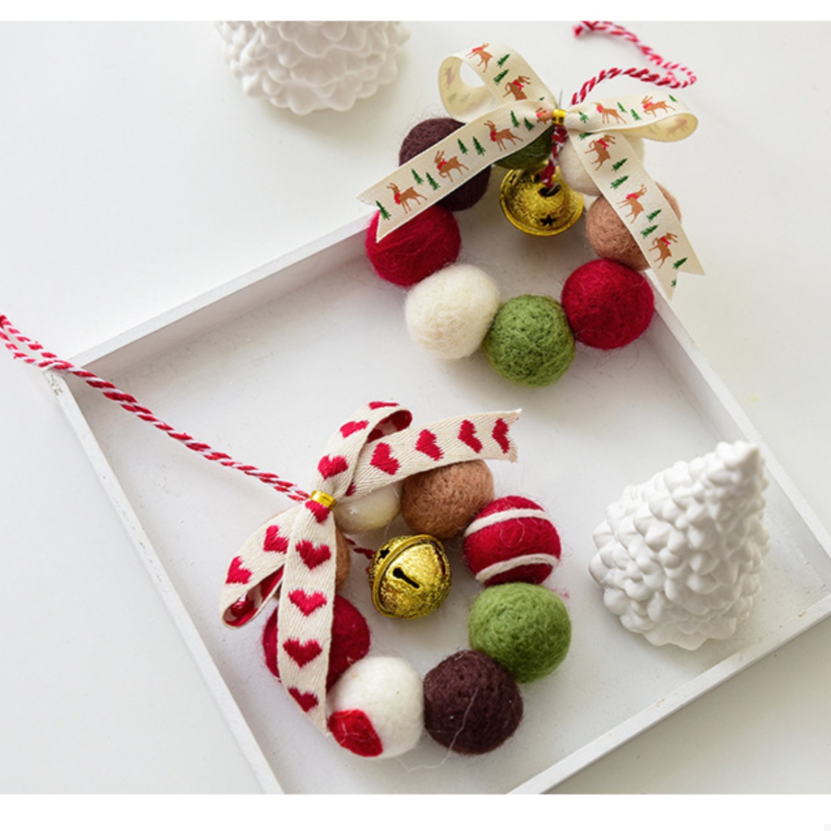 Christmas Felt Ball Garland Ornament
