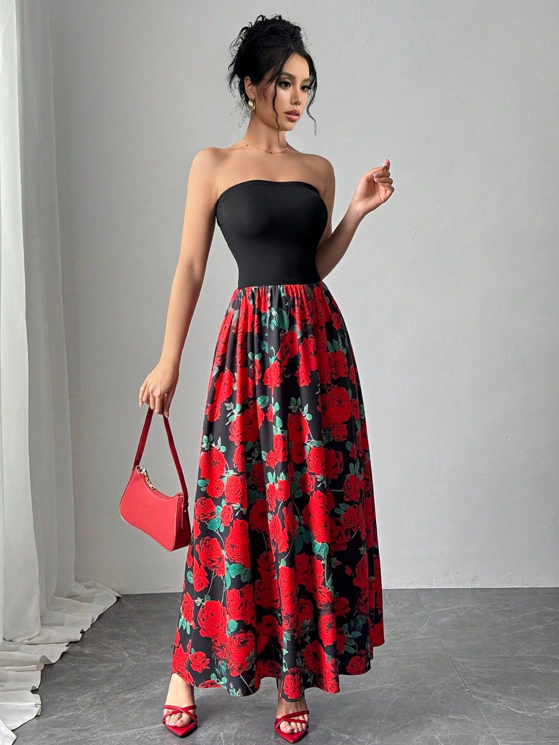Floral Tube Maxi Dress