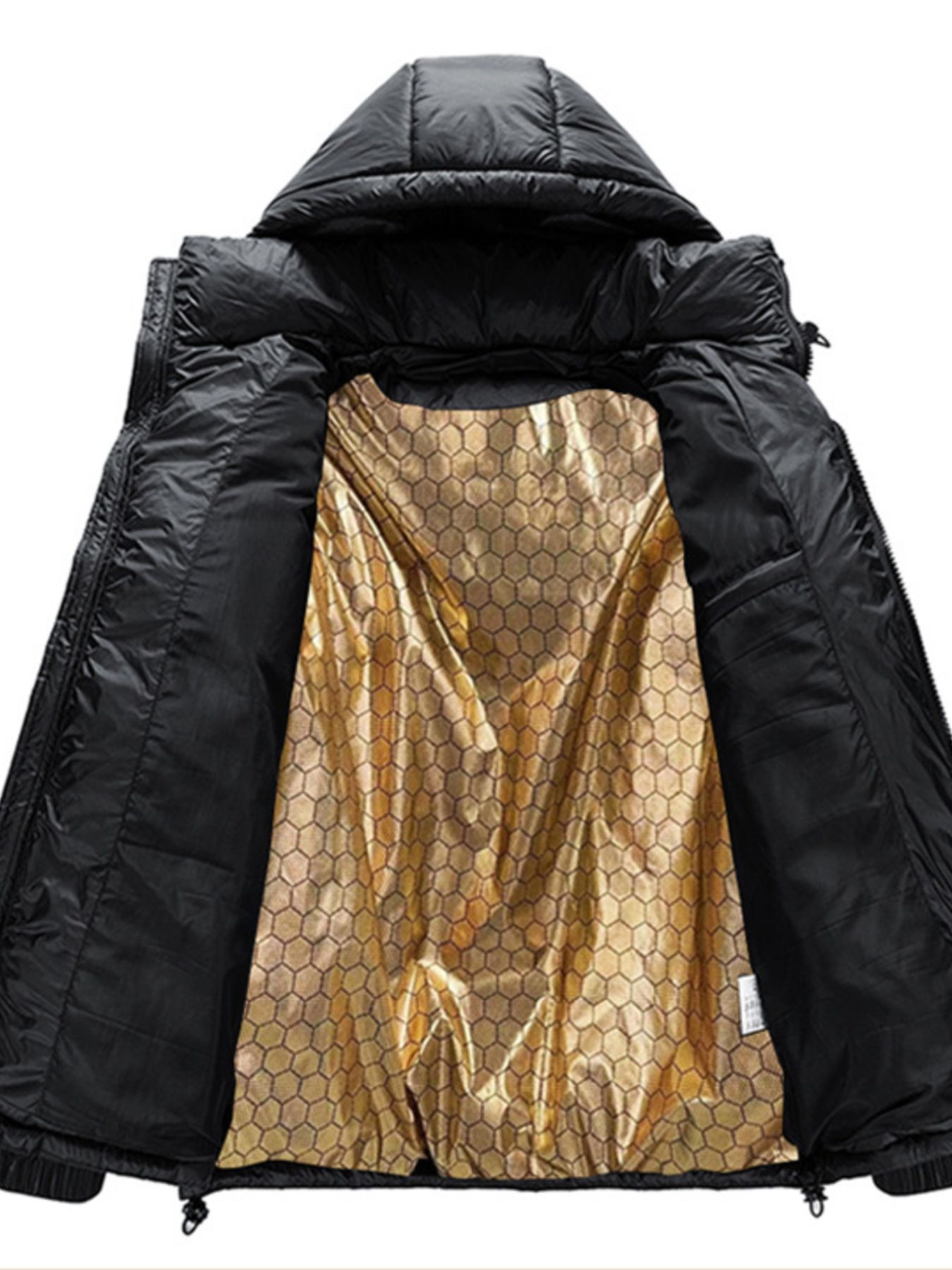 Men's Full Size Warm Padded Hooded Puffer Jacket Plus Size