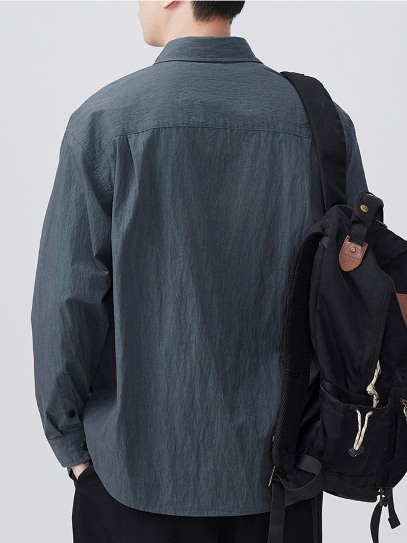 Men's Plus Size Button Up Long Sleeve Shirt