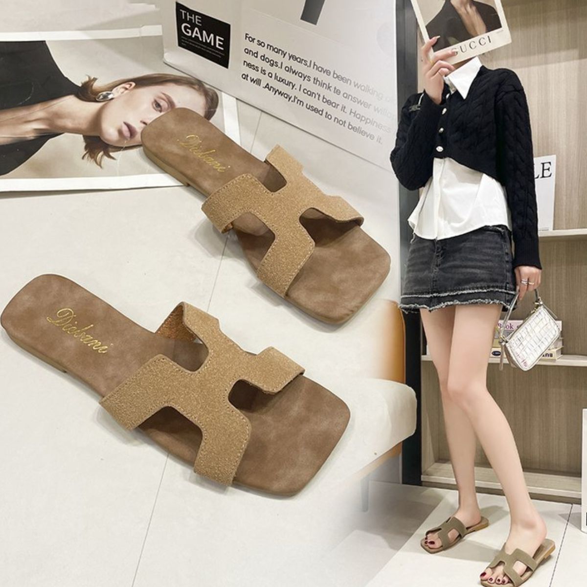 Open Toe Flats Sandals