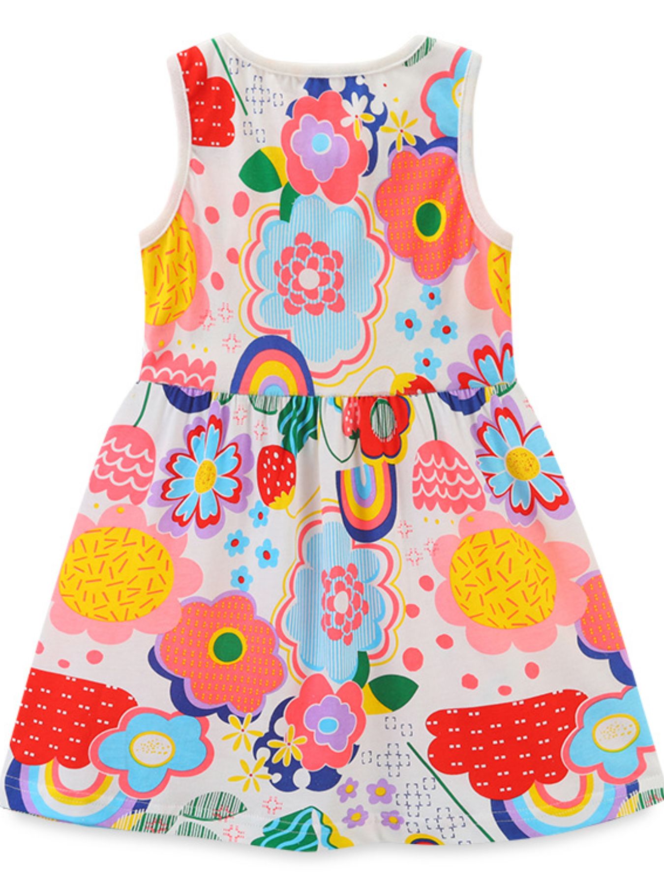 Children's Floral Sleeveless A-line Dress 4