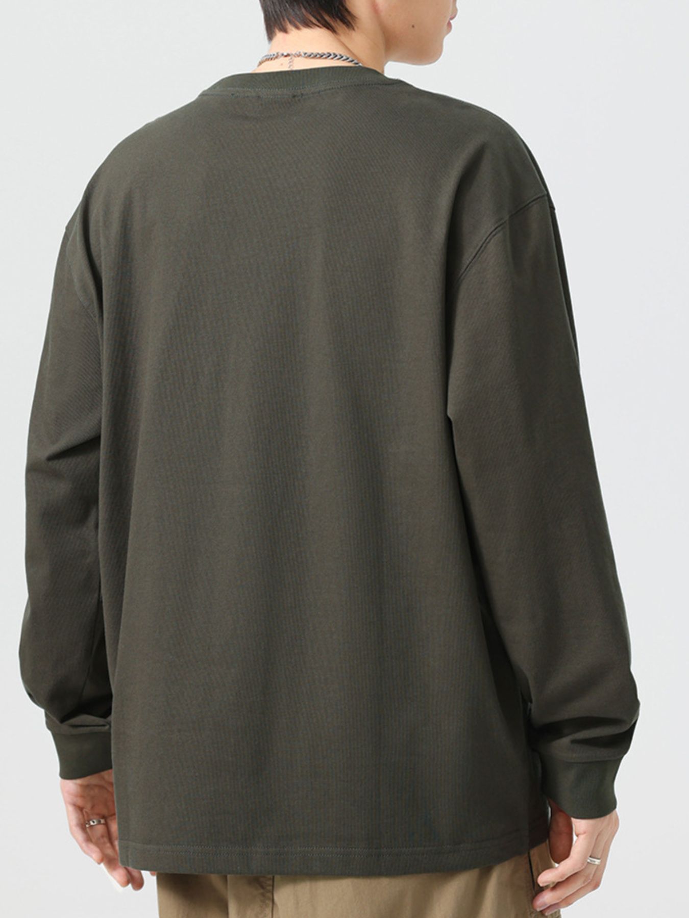 Men's Plus Size Round Neck Long Sleeve T-Shirt