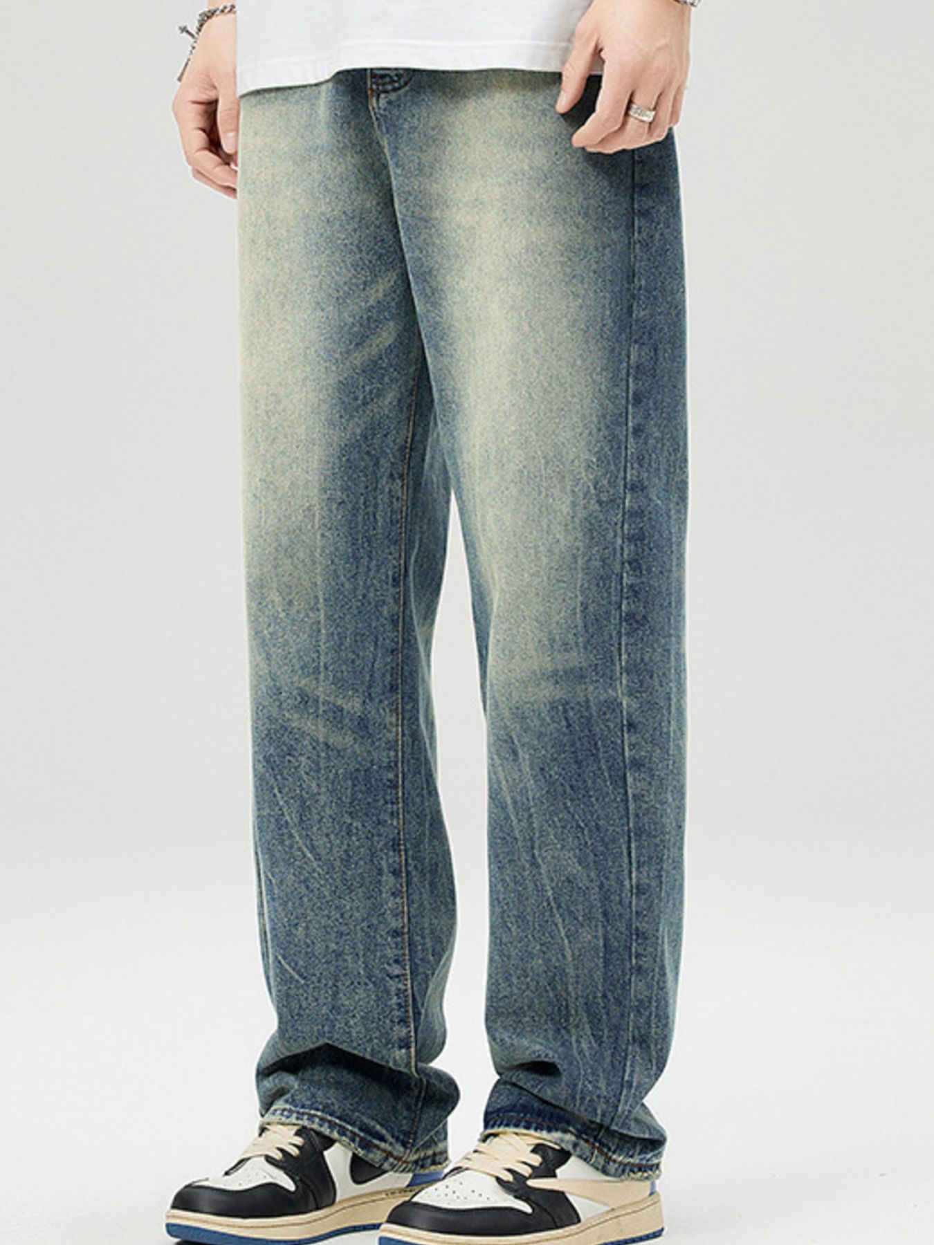 Men's Wash Loose Fit Jeans