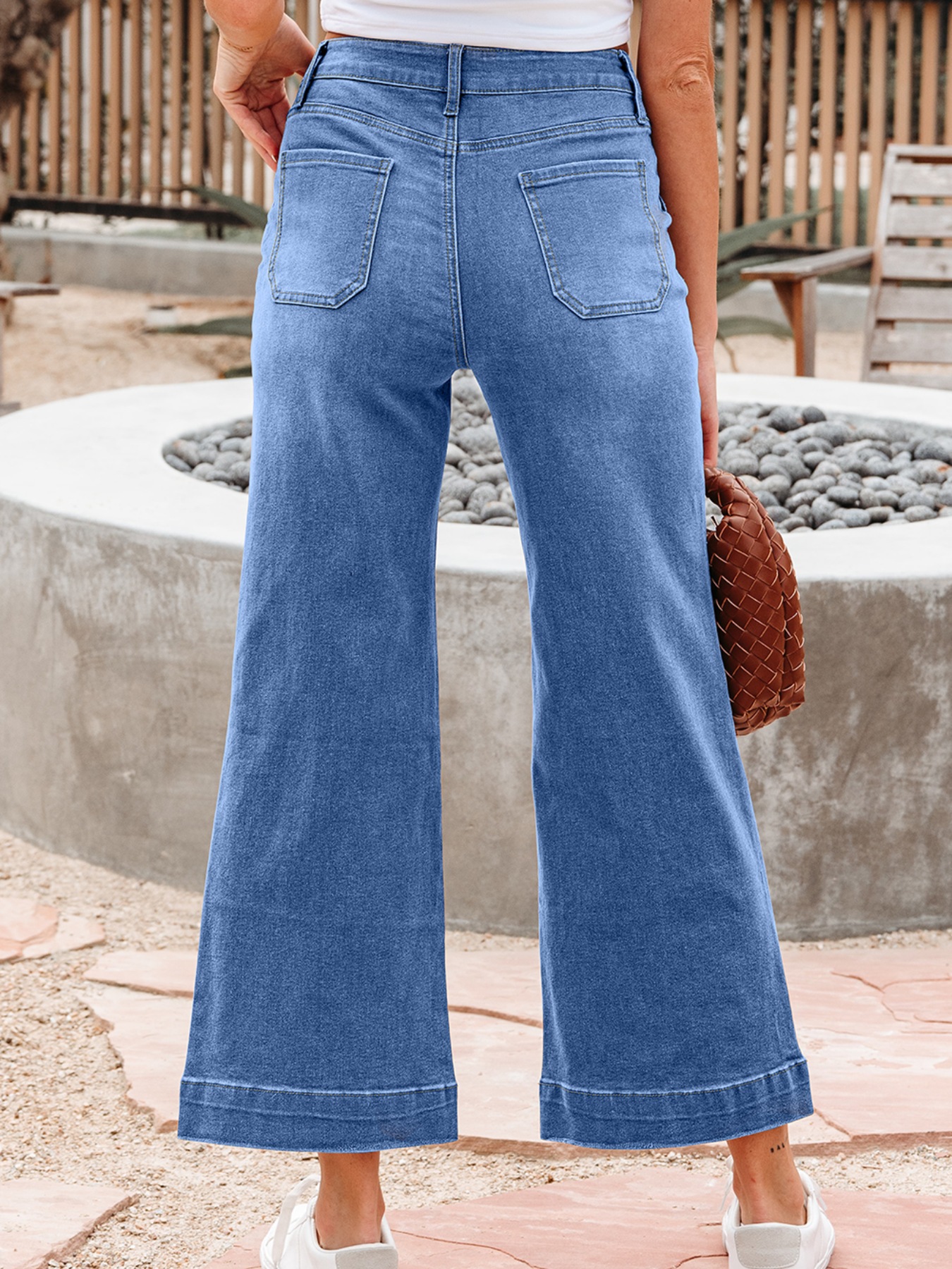 High-Waisted Wide Leg Flare Jeans