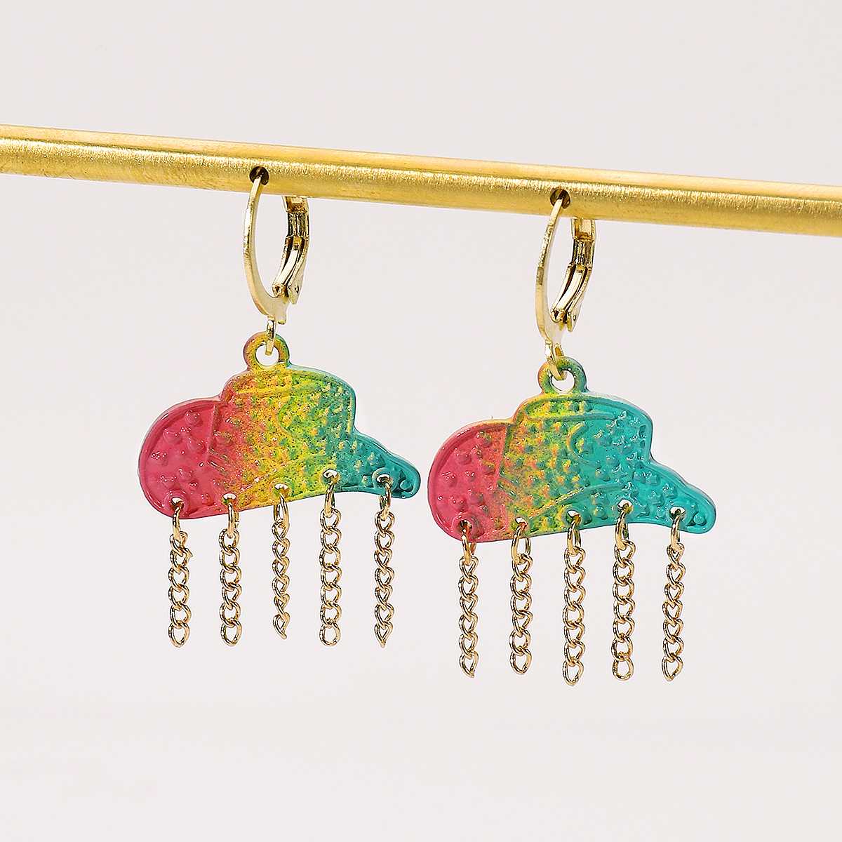 Rainbow Cloud Dangle Earrings