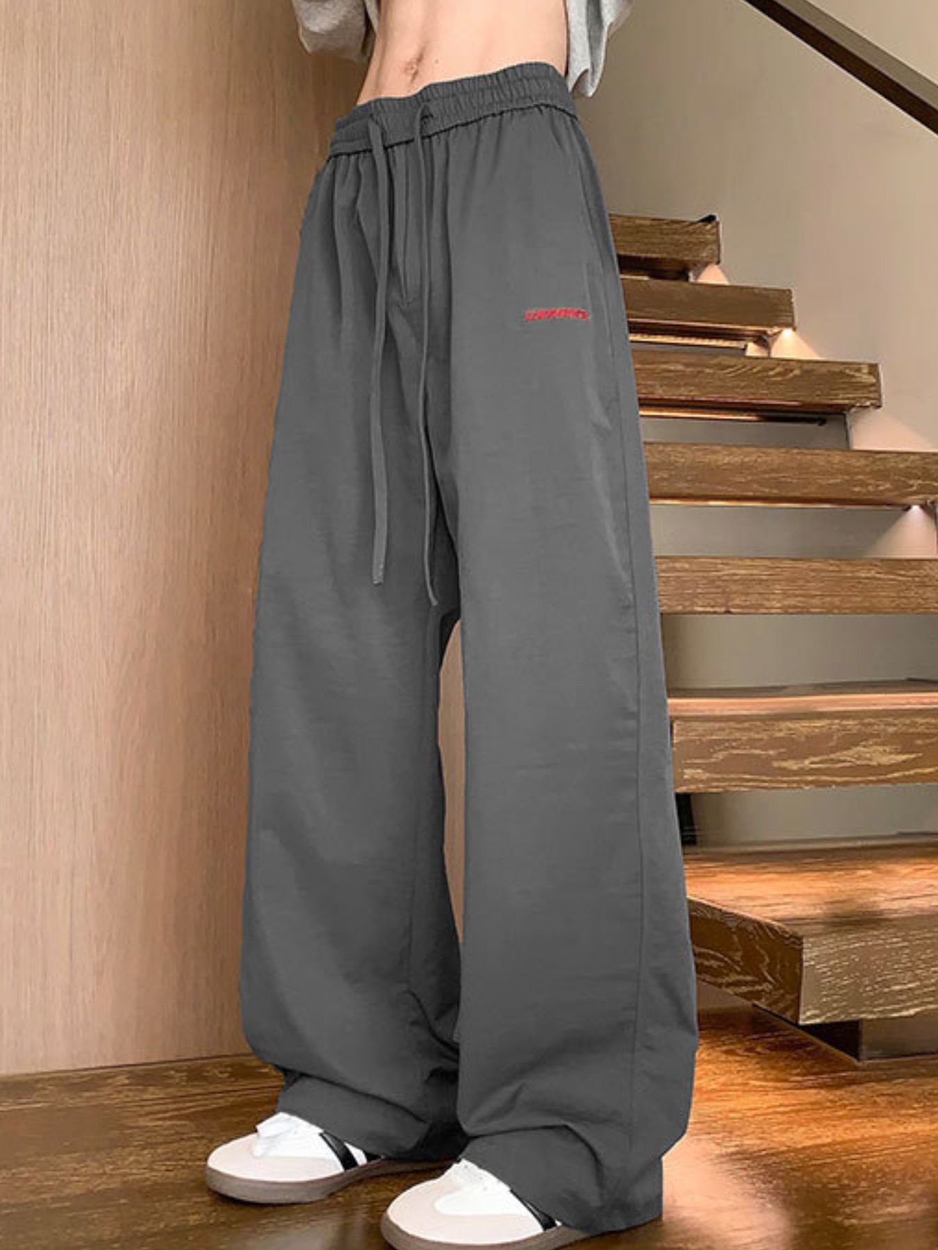 Men's Full Size Drawstring Wide Leg Pants Plus Size