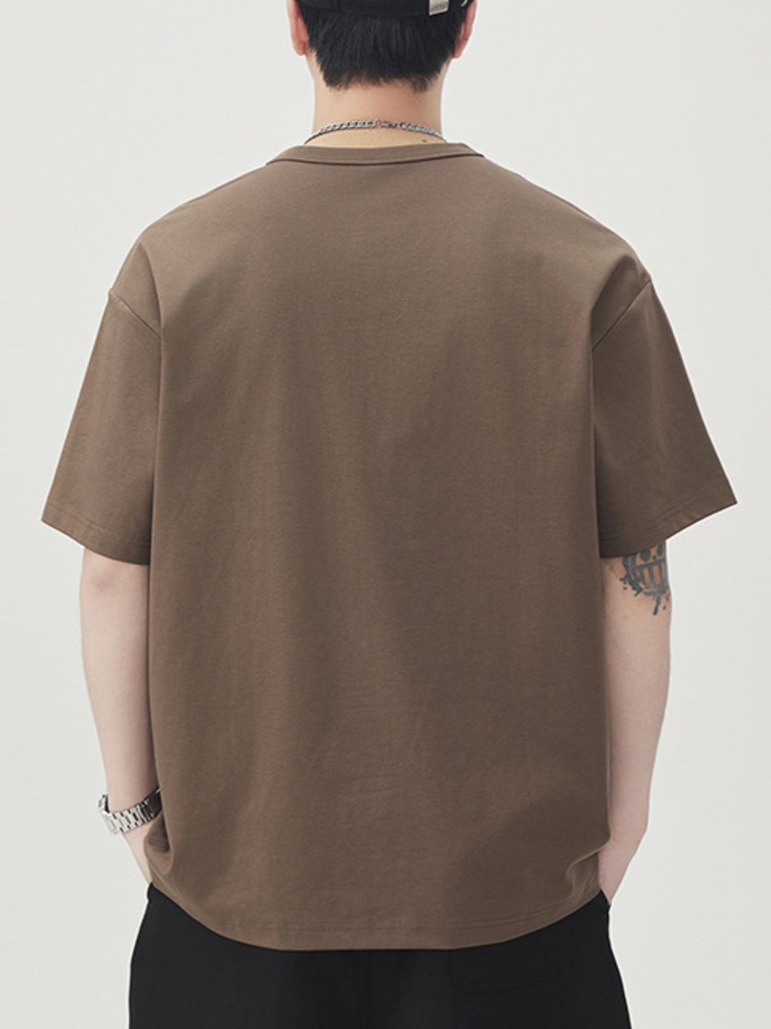 Men's Plus Size Round Neck Short Sleeve T-Shirt