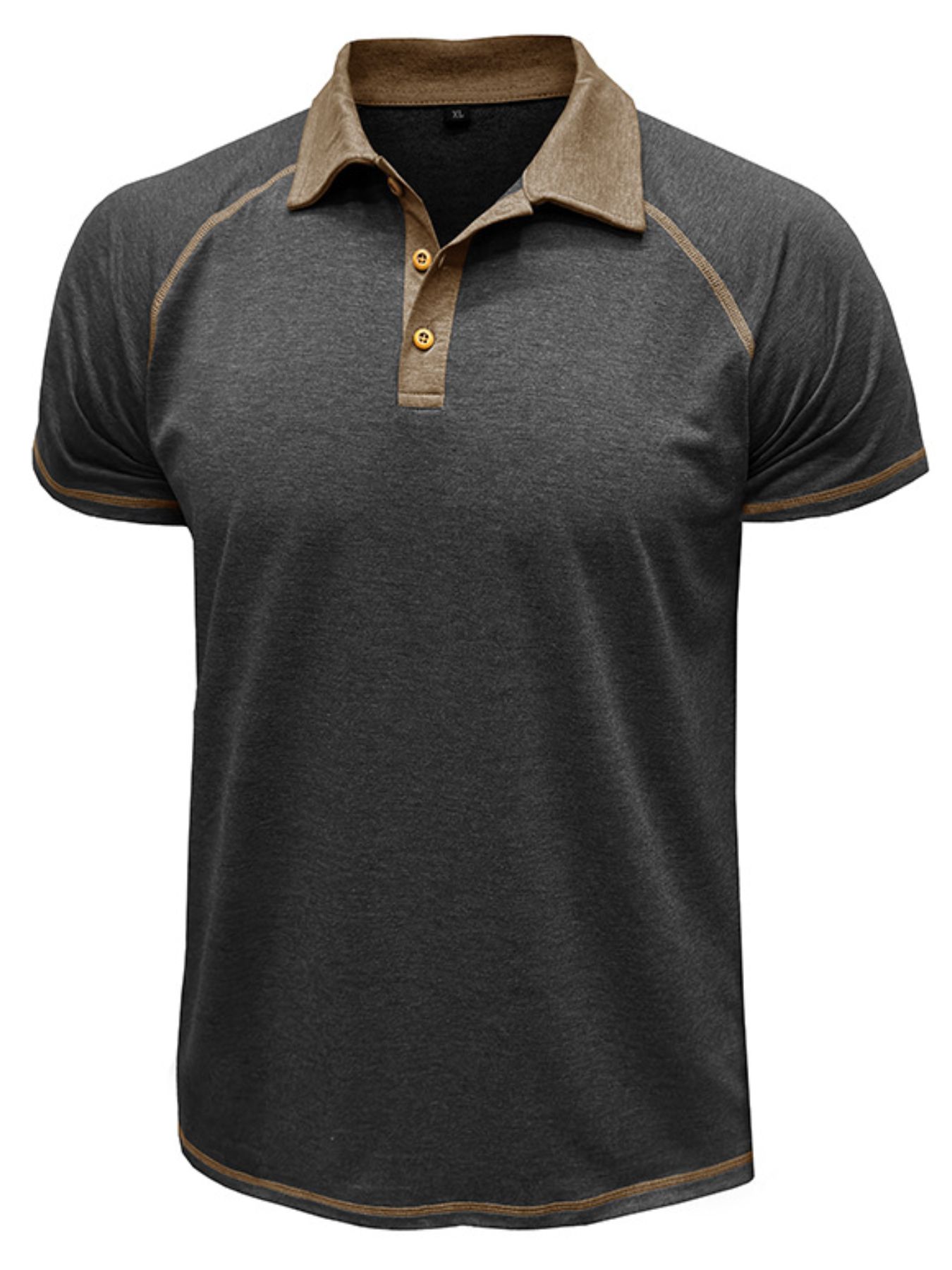 Men's Full Size Contrast Collar Short Sleeve Polo Shirt Plus Size