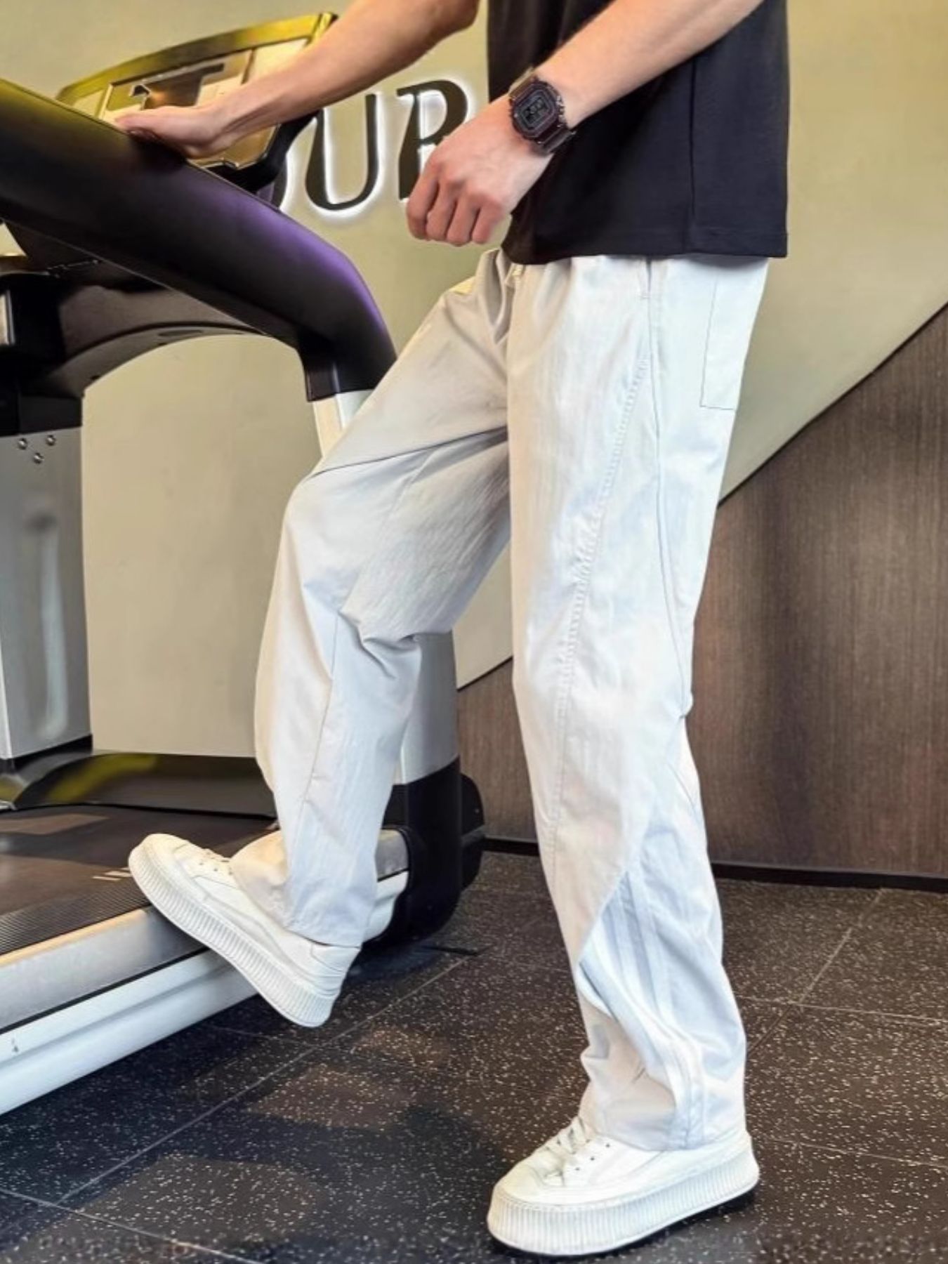 Men's Plus Size Relaxed Fit Wide Leg Casual Pants