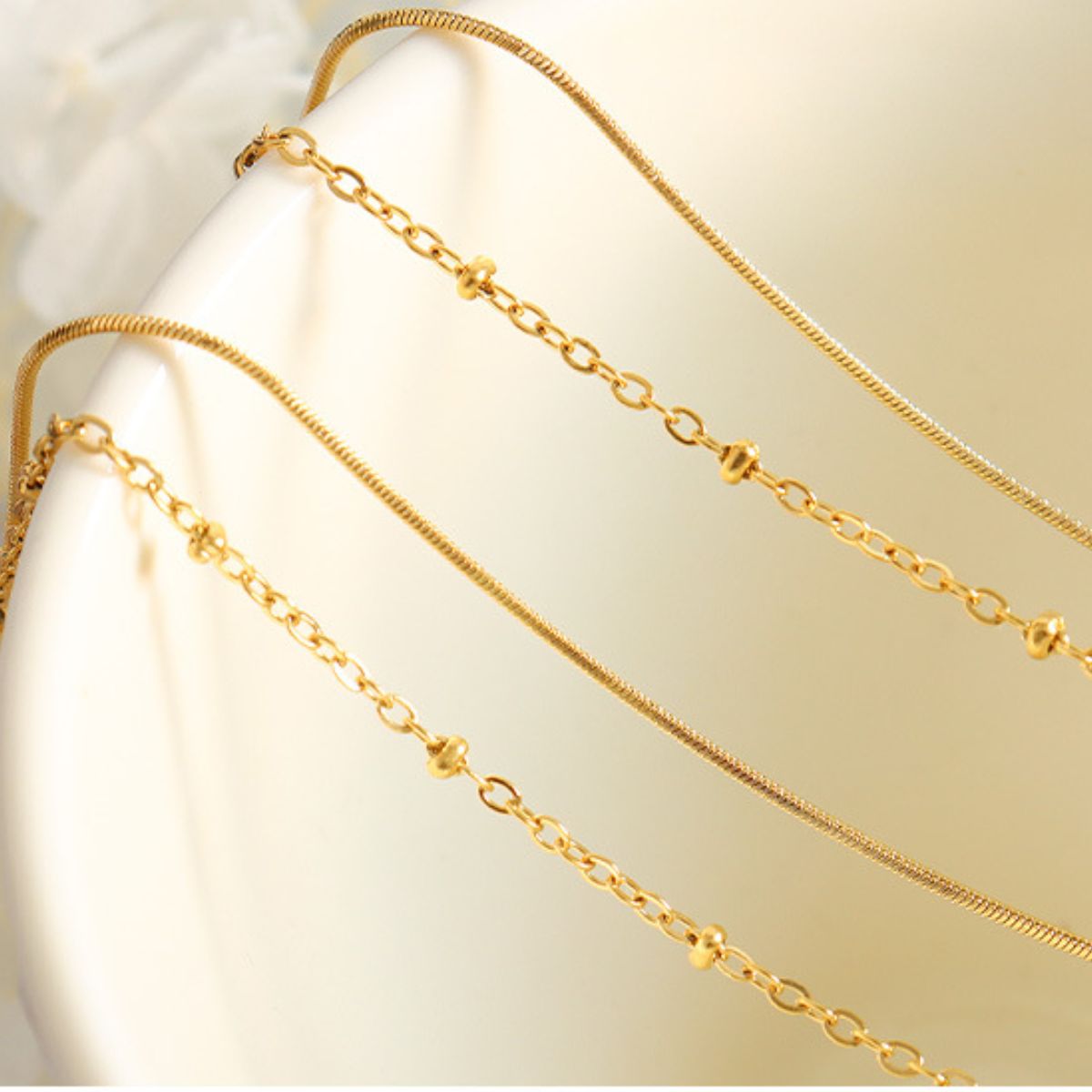 Titanium Steel Double Layered Bracelet