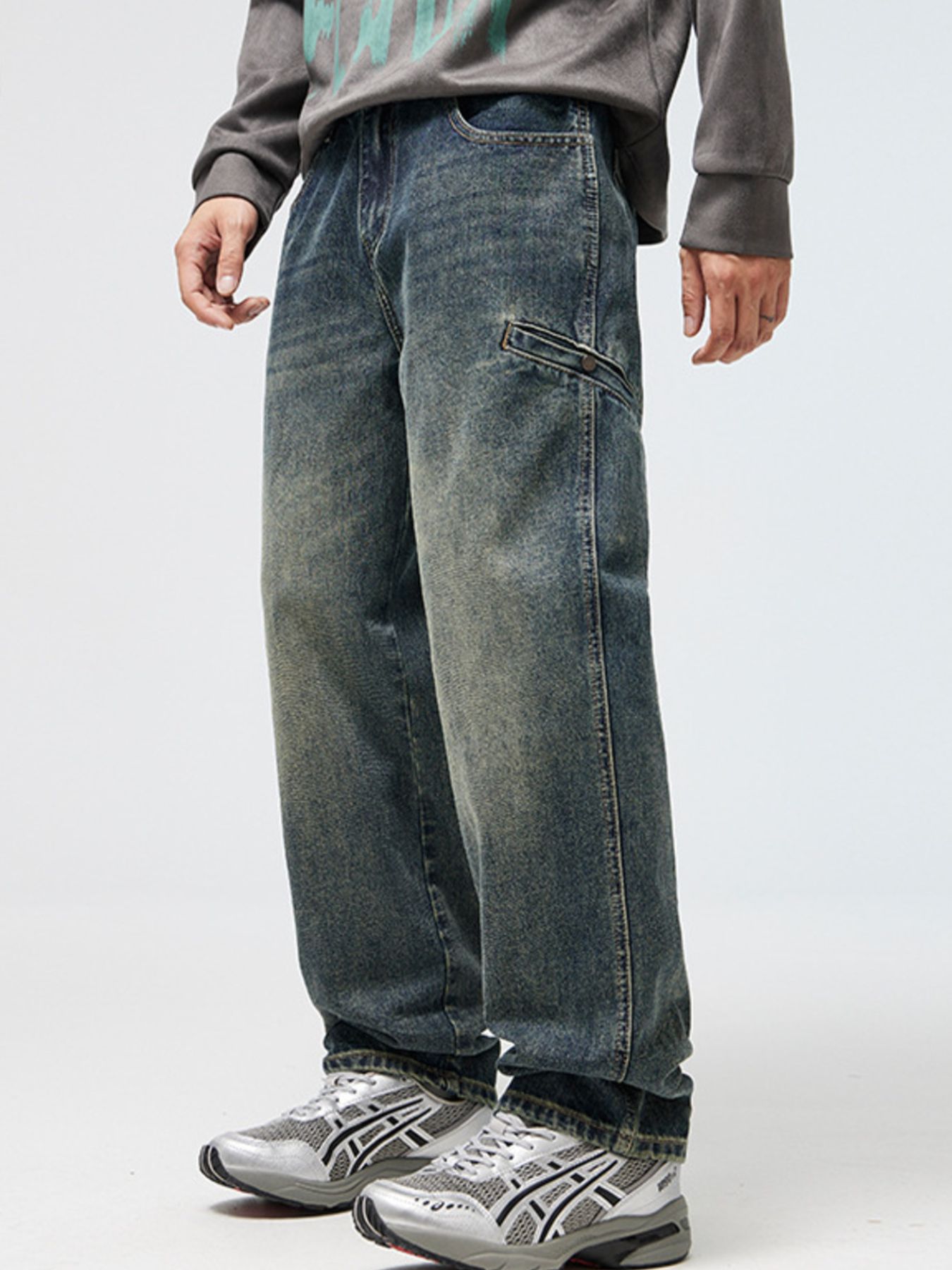 Men's Washed Relaxed Fit Jeans