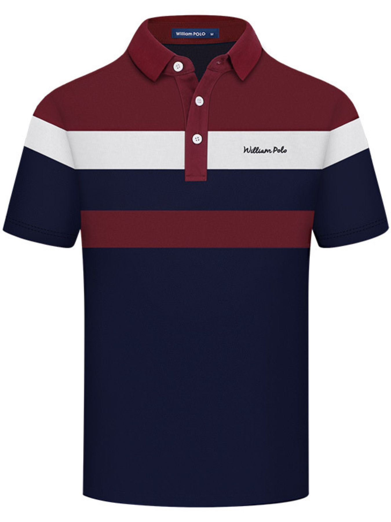 Men's Plus Size Color Block Striped Short Sleeve Polo