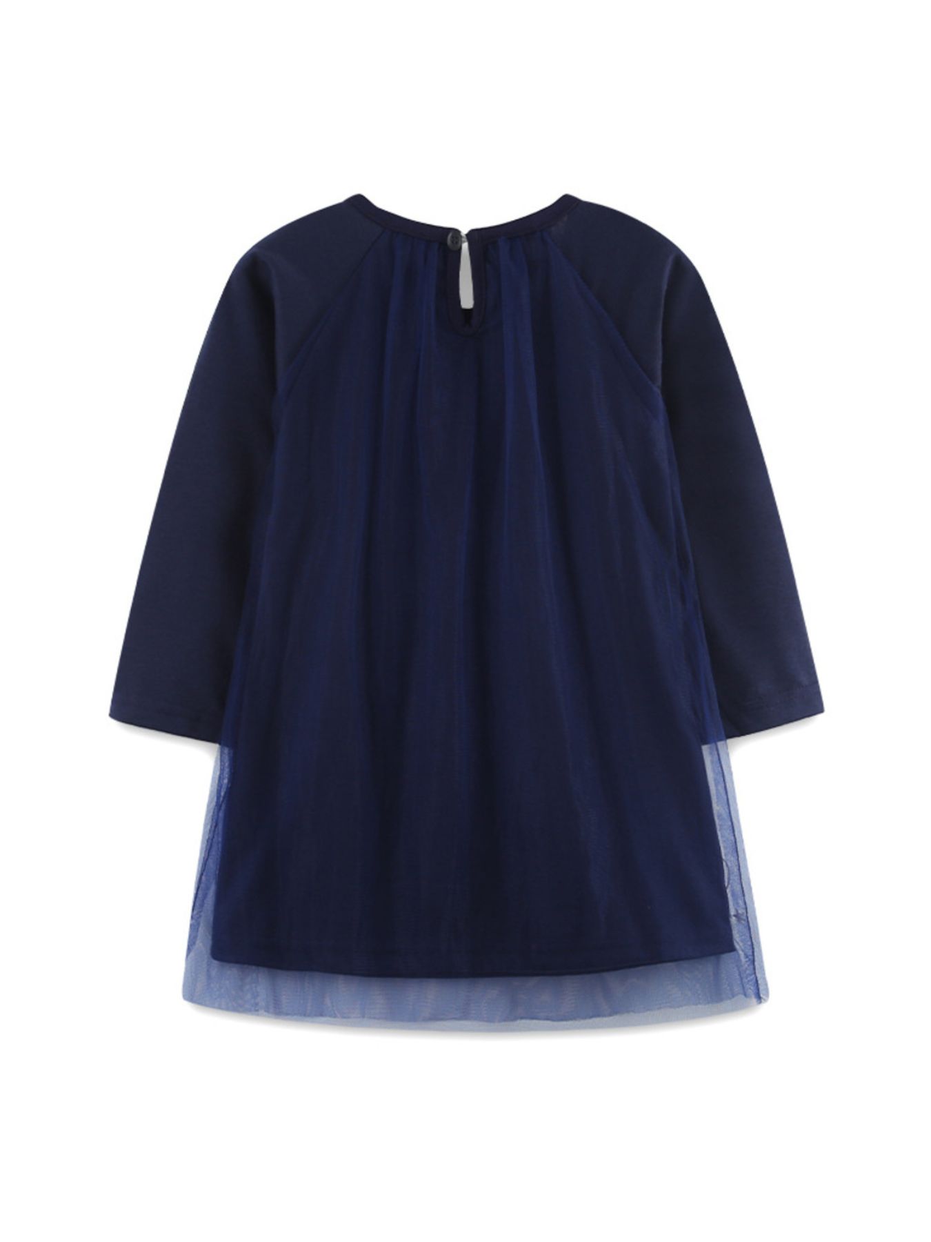 Children's Christmas Santa & Reindeer Embroidered Tulle Dress