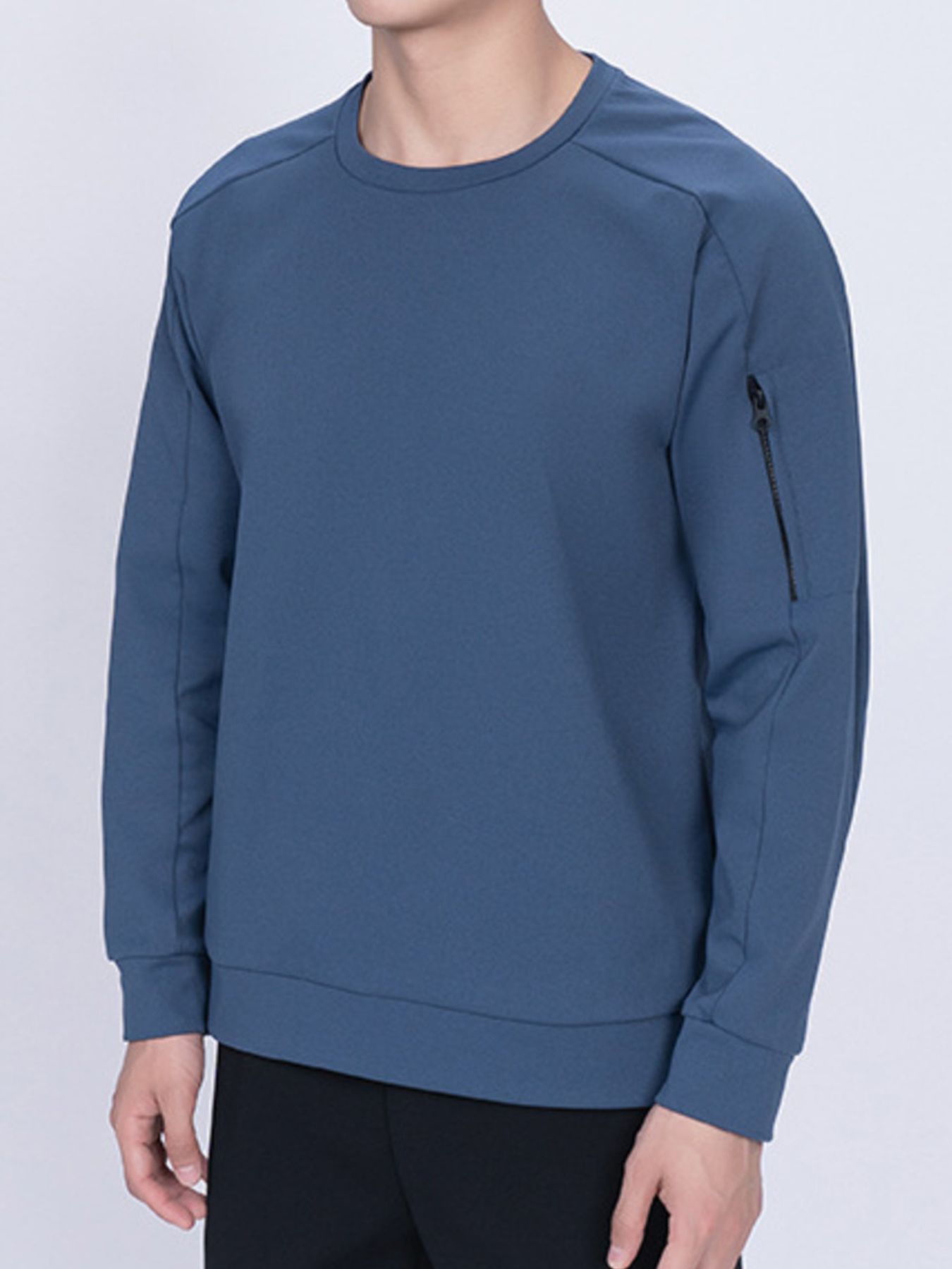 Men's Plus Size Round Neck Long Sleeve Sweatshirt
