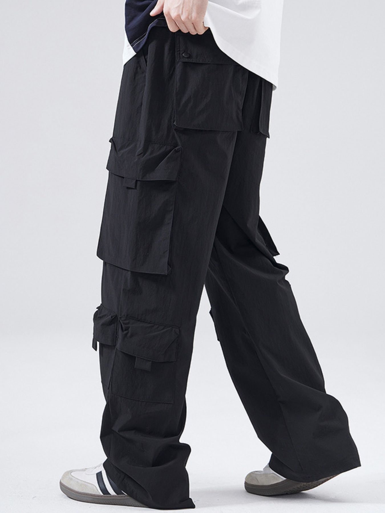 Men's Full Size Wide Leg Cargo Pants Plus Size