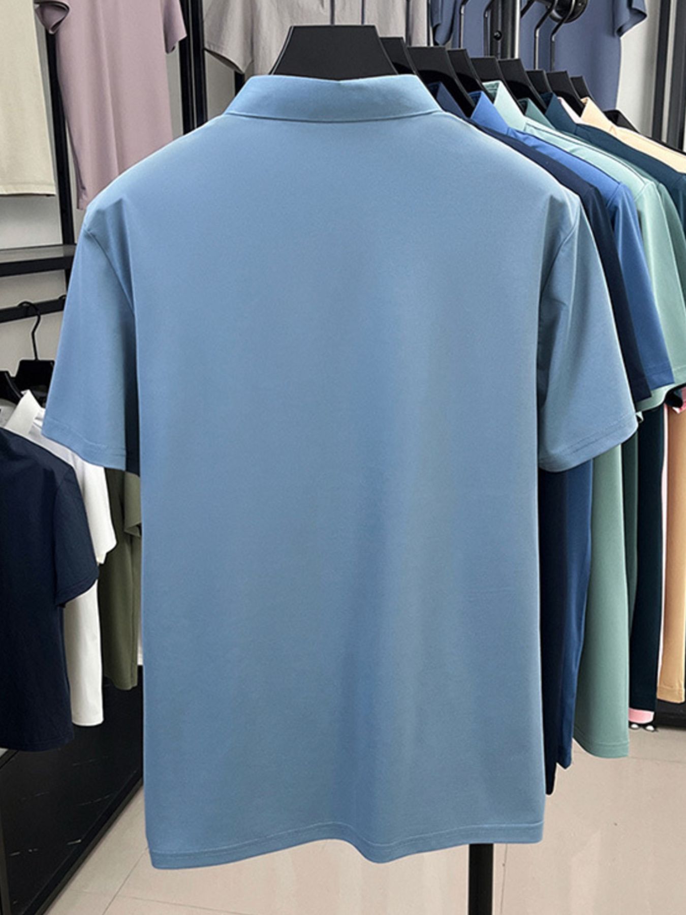 Men's Plus Size Button Detail Short Sleeve Polo