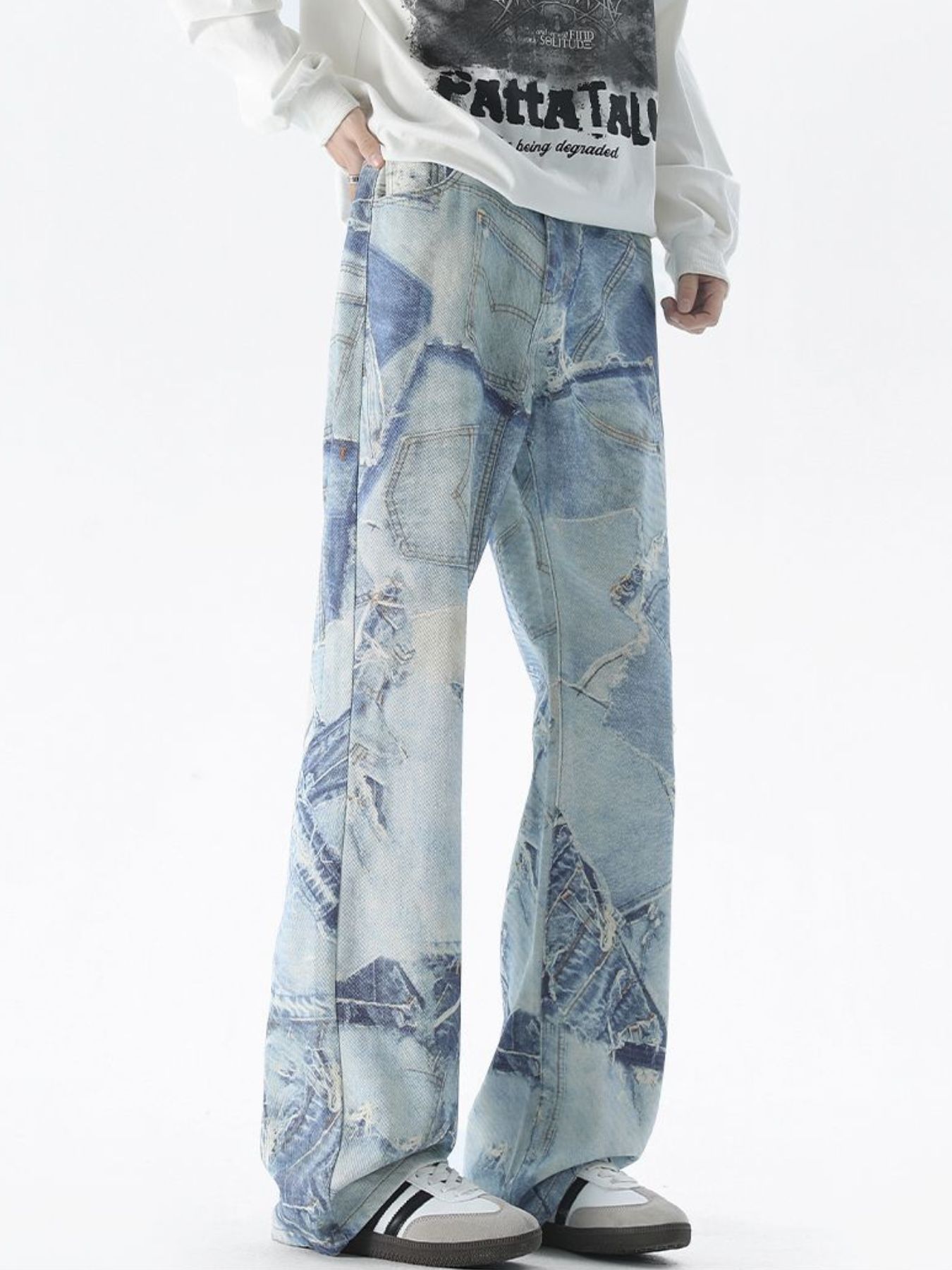 Men's Plus Size Wide Leg Jeans