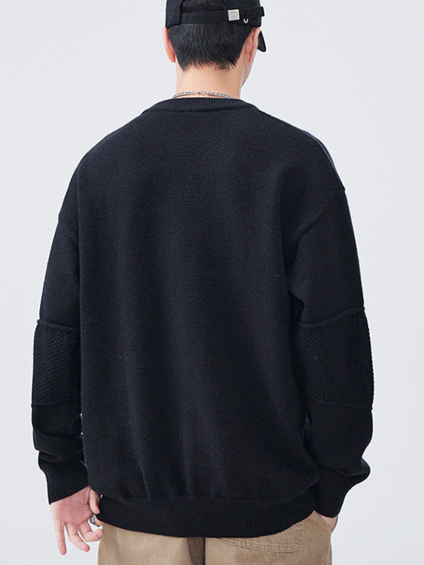 Men's Plus Size Round Neck Oversized Sweater