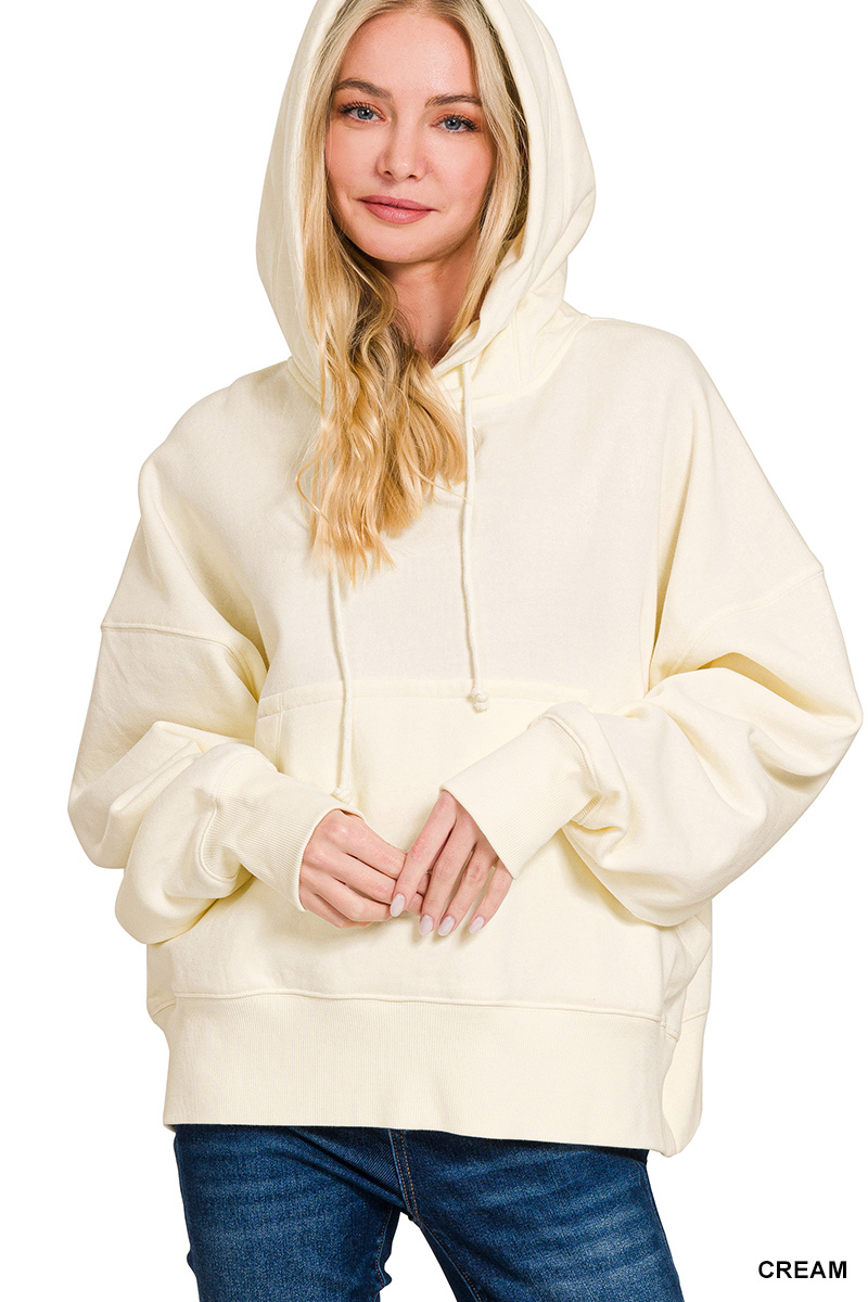 Oversized Fleece Kangaroo Pocket Hoodie