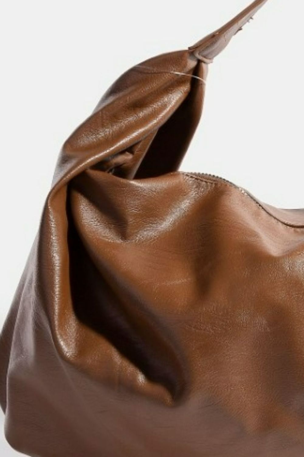 Fame Simple Faux Leather Hobo Shoulder Bag