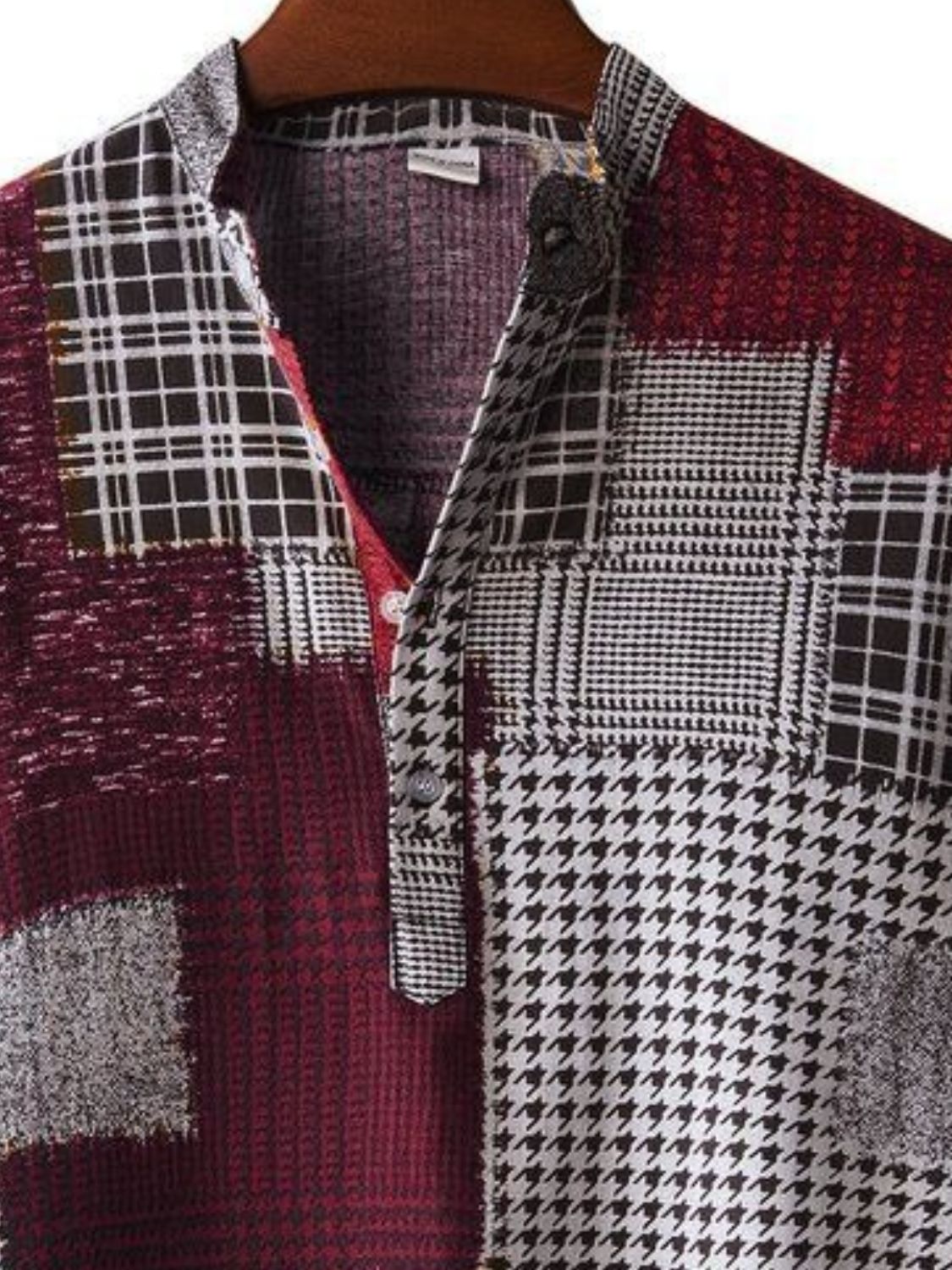 Men's Plus Size Printed Short Sleeve Casual Blouse