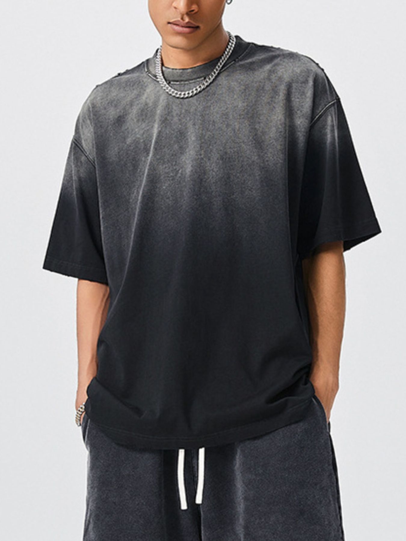 Men's Oversized Gradient Short Sleeve T-Shirt