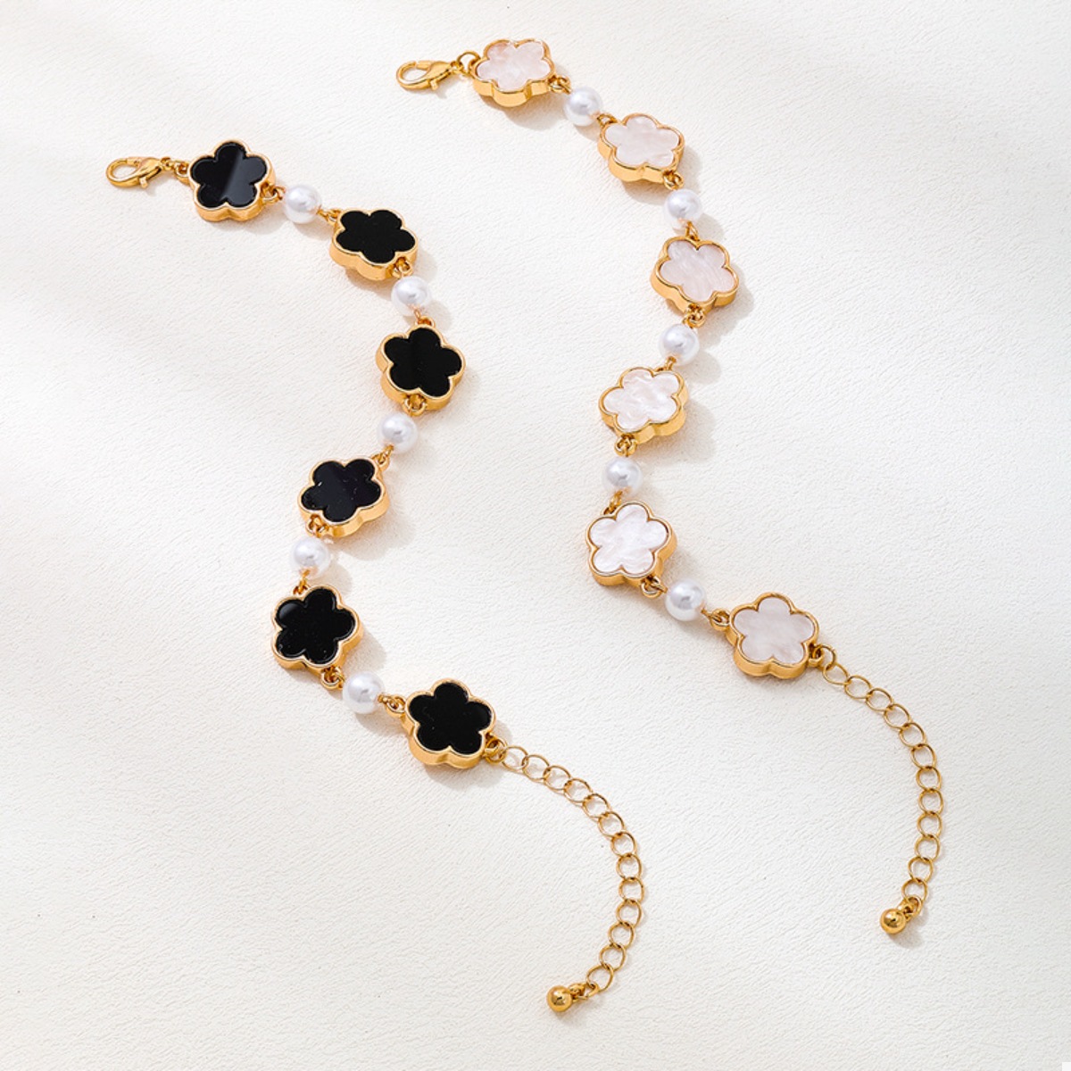 18k Gold-Plated Alloy Flower Bracelet