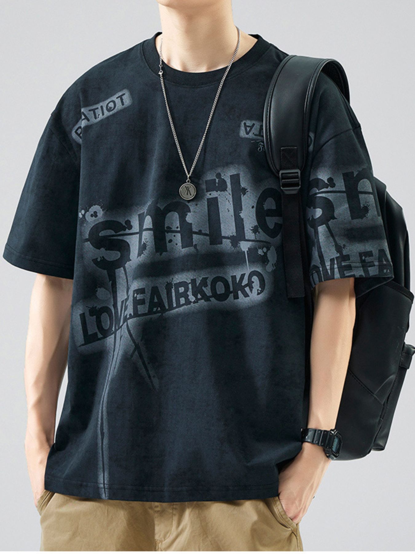 Men's Plus Size Round Neck Short Sleeve T-Shirt