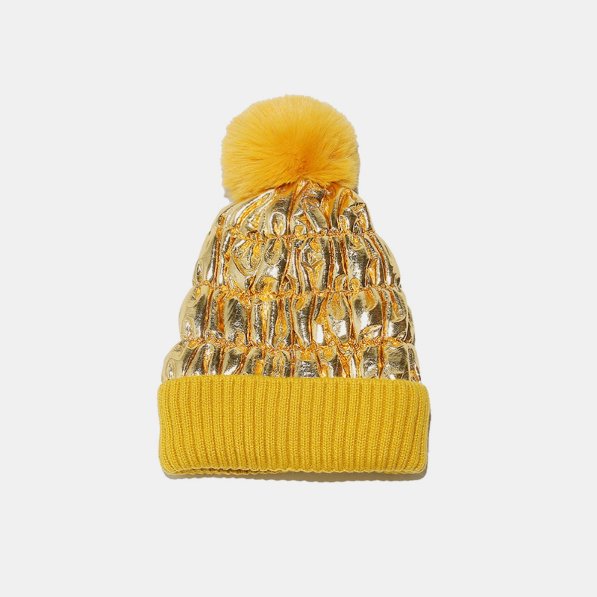Thermal Knit Hat with Pompom 1