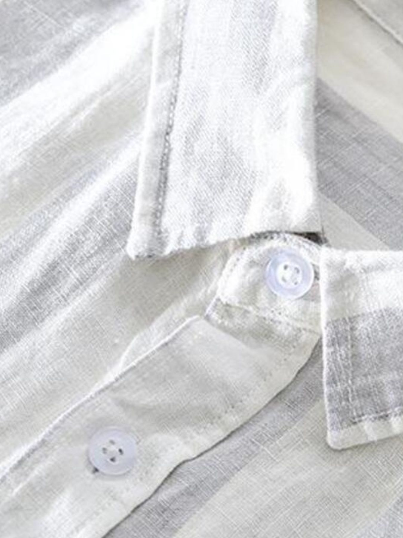 Men's Plus Size Striped Button Up Long Sleeve Shirt