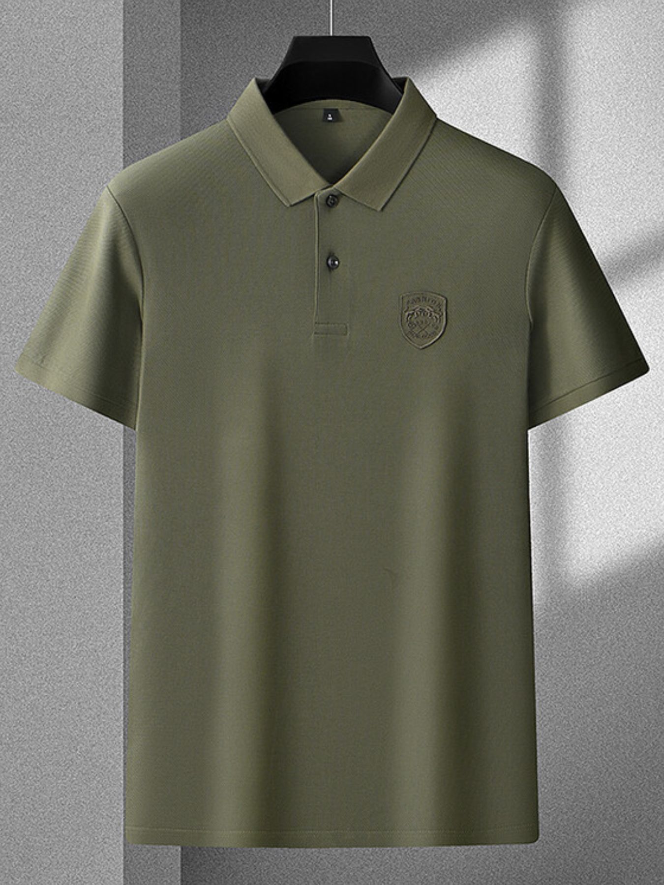 Men's Plus Size Collared Neck Short Sleeve Polo