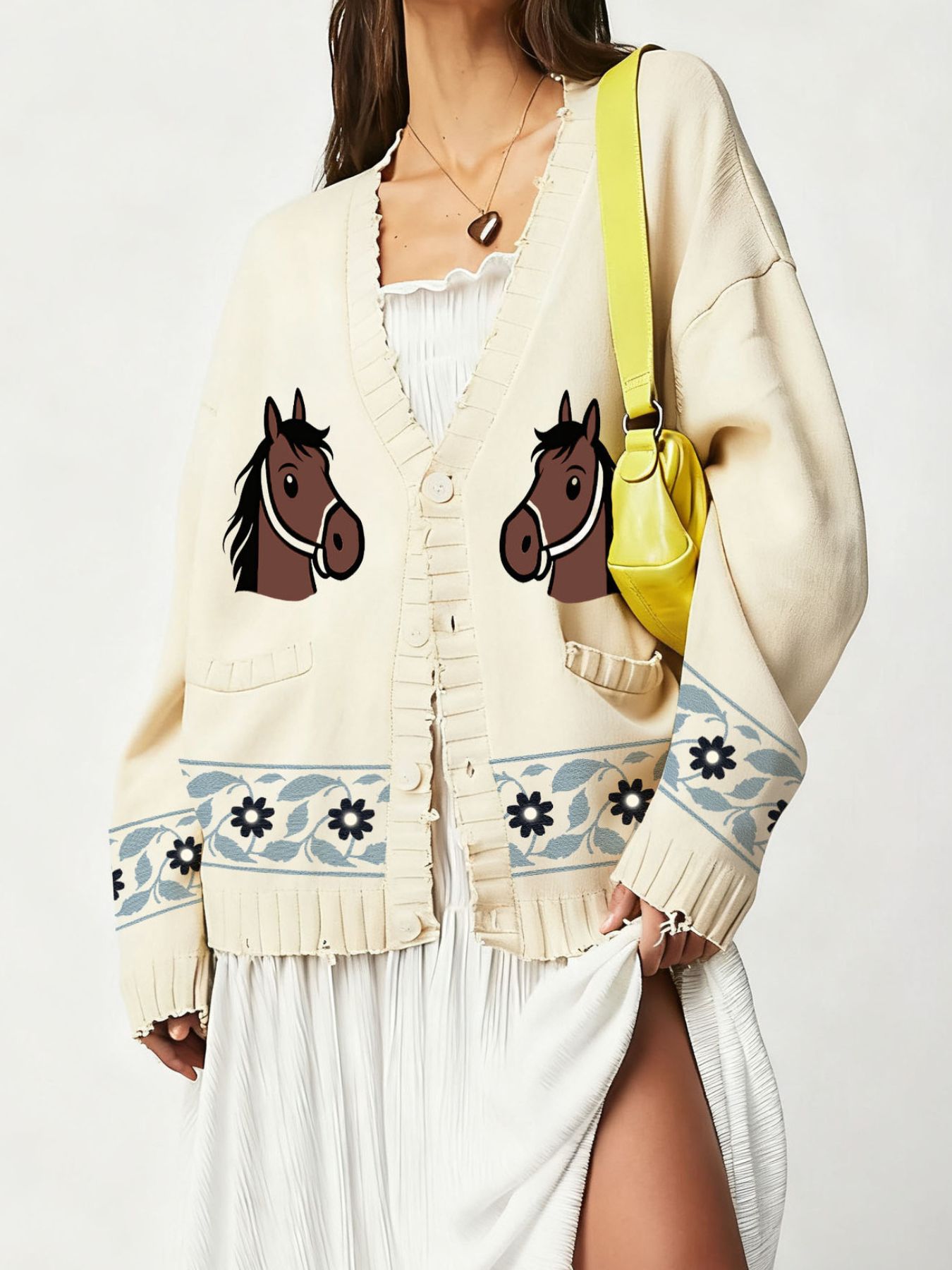 Horse Button Down Cardigan