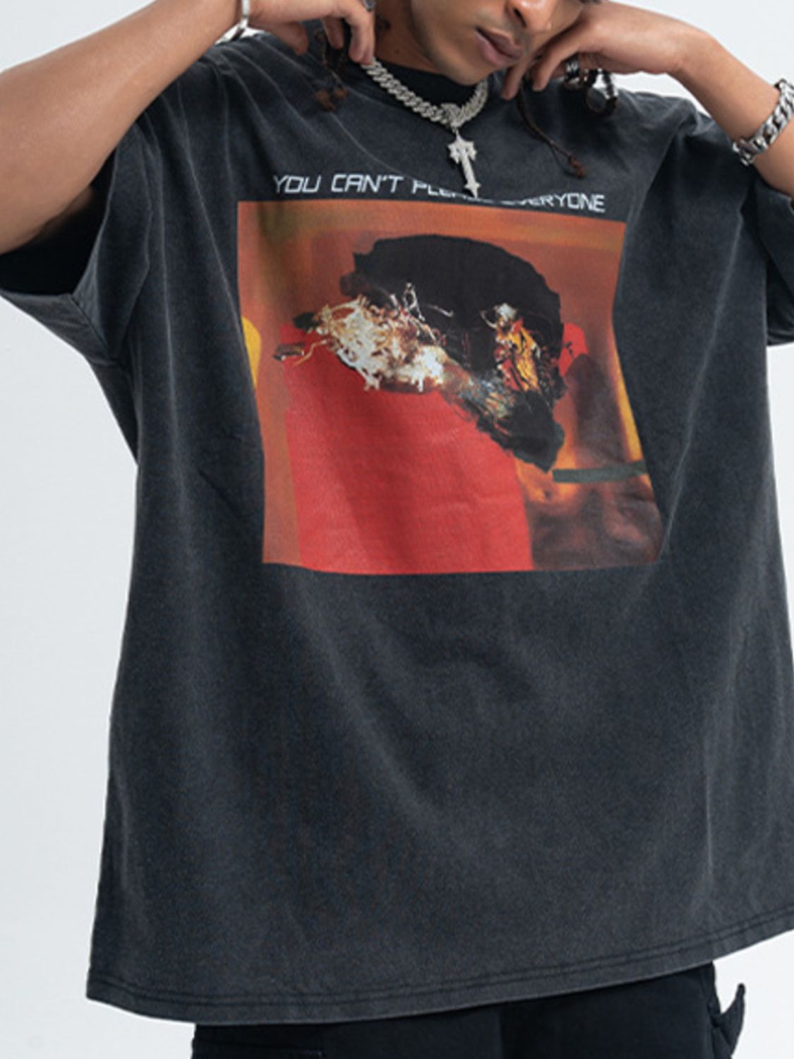 Men's Graphic Round Neck Short Sleeve T-Shirt