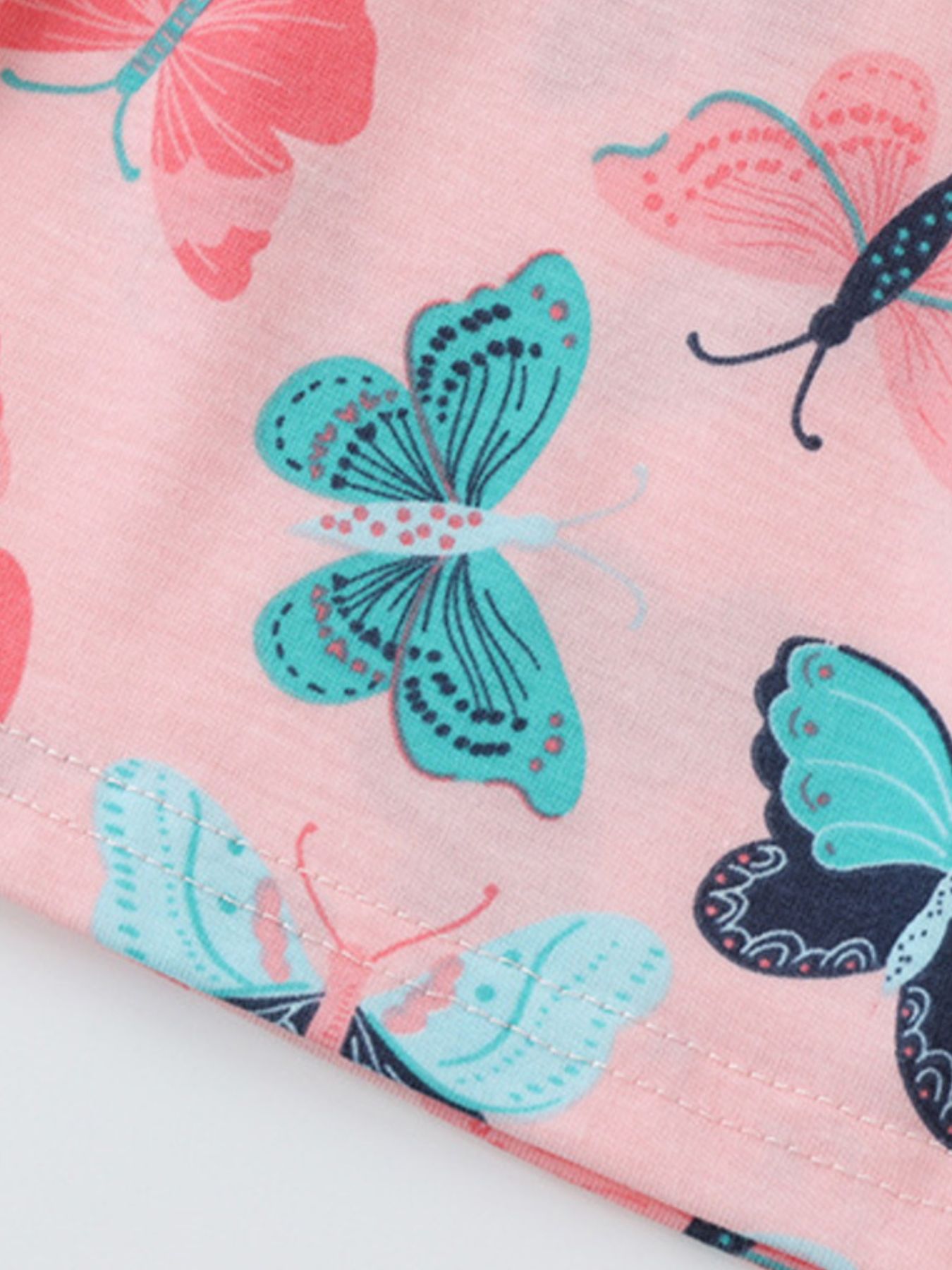 Children's Butterfly Print Ruffle Sleeve Dress 4