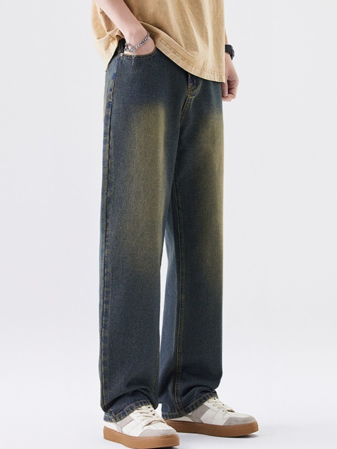 Men's Plus Size Wide Leg Jeans
