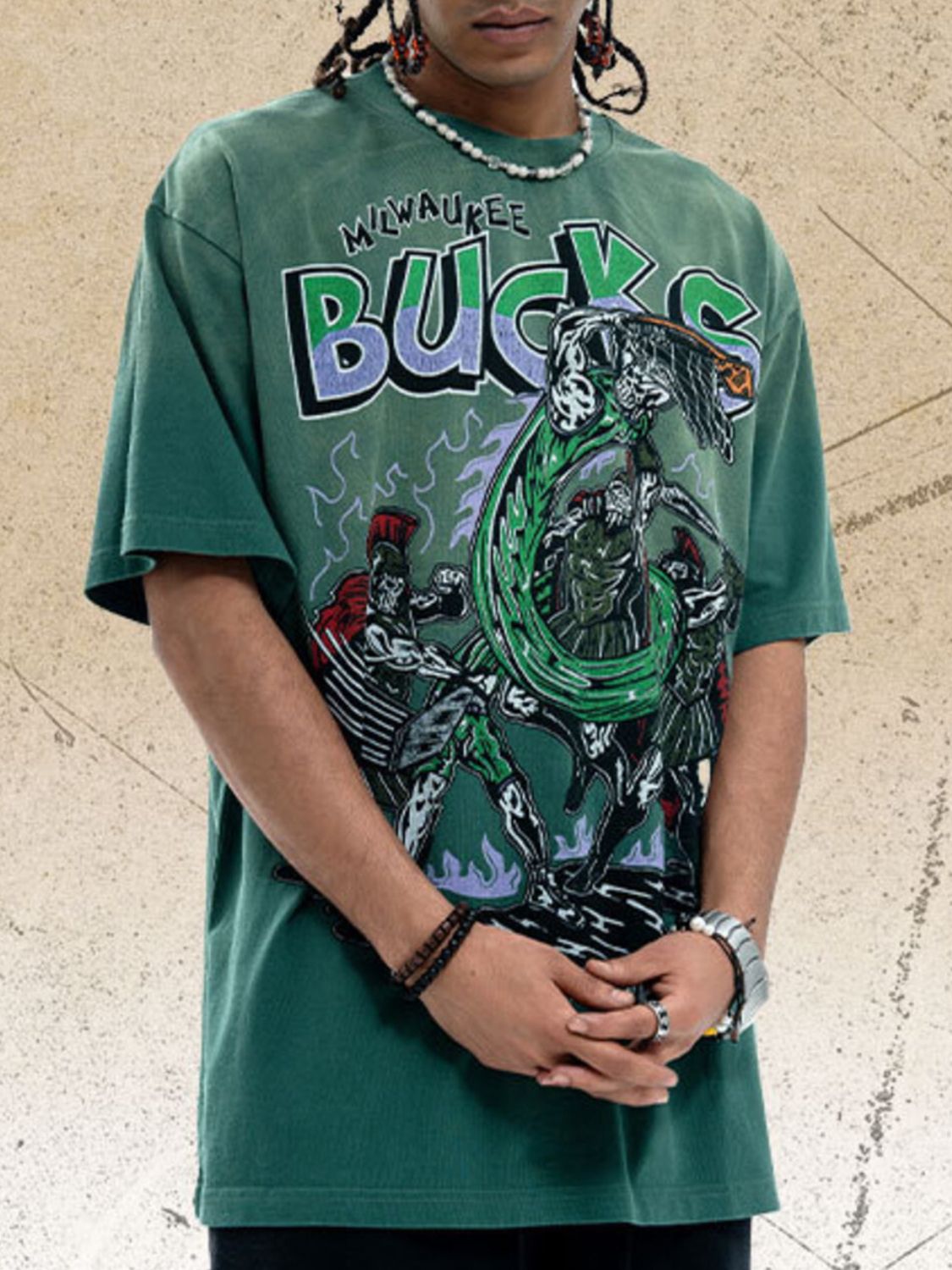 Men's Graphic Round Neck Short Sleeve T-Shirt