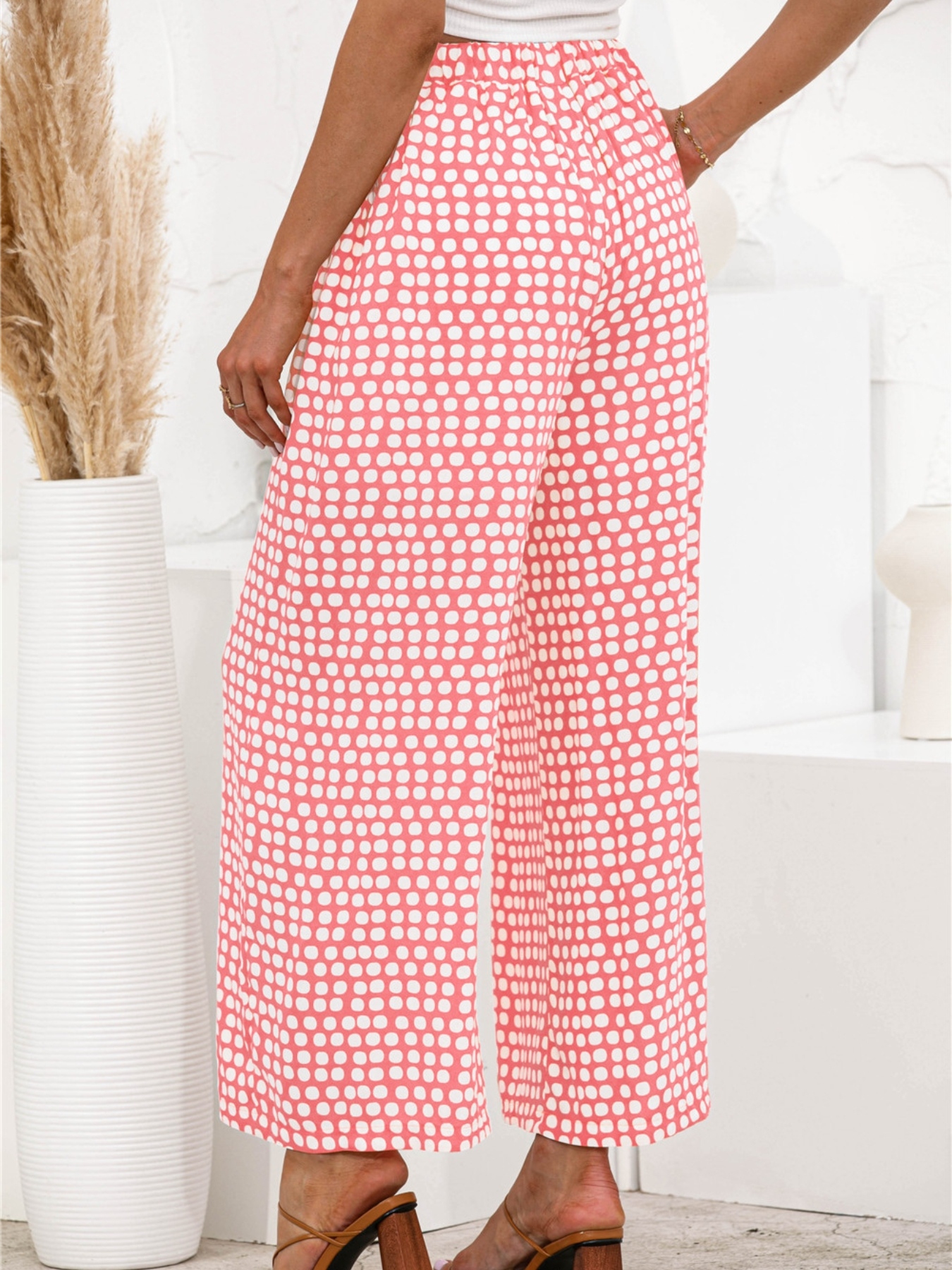 Polka Dot Wide Leg Pants
